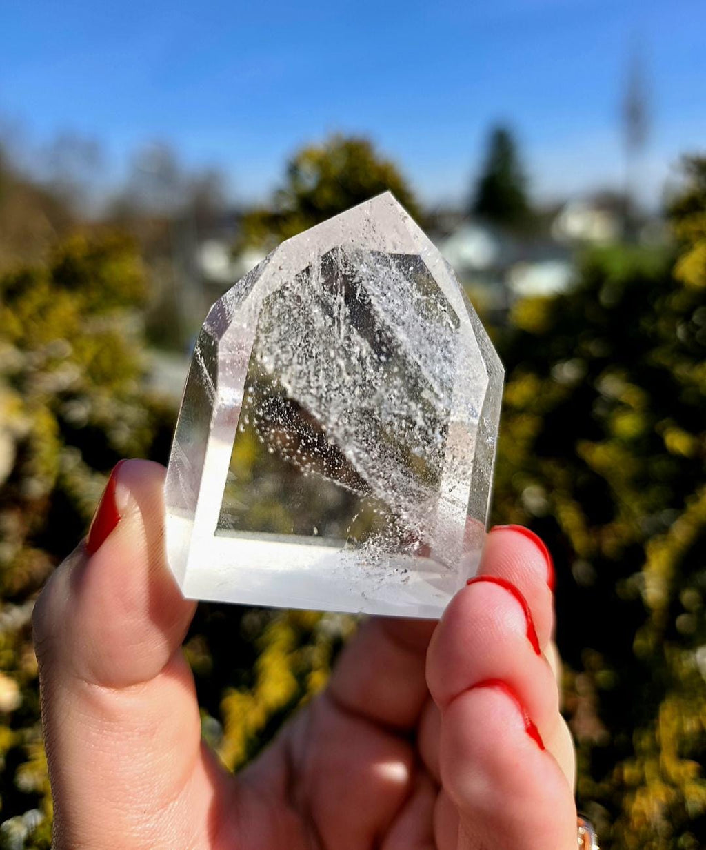 Himalayan Quartz Tower | Clear Crystal Point, Polished Mineral Specimen (5 cm)