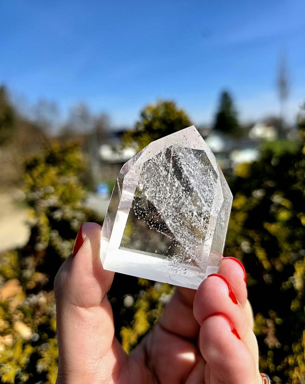 Himalayan Quartz Tower | Clear Crystal Point, Polished Mineral Specimen (5 cm)