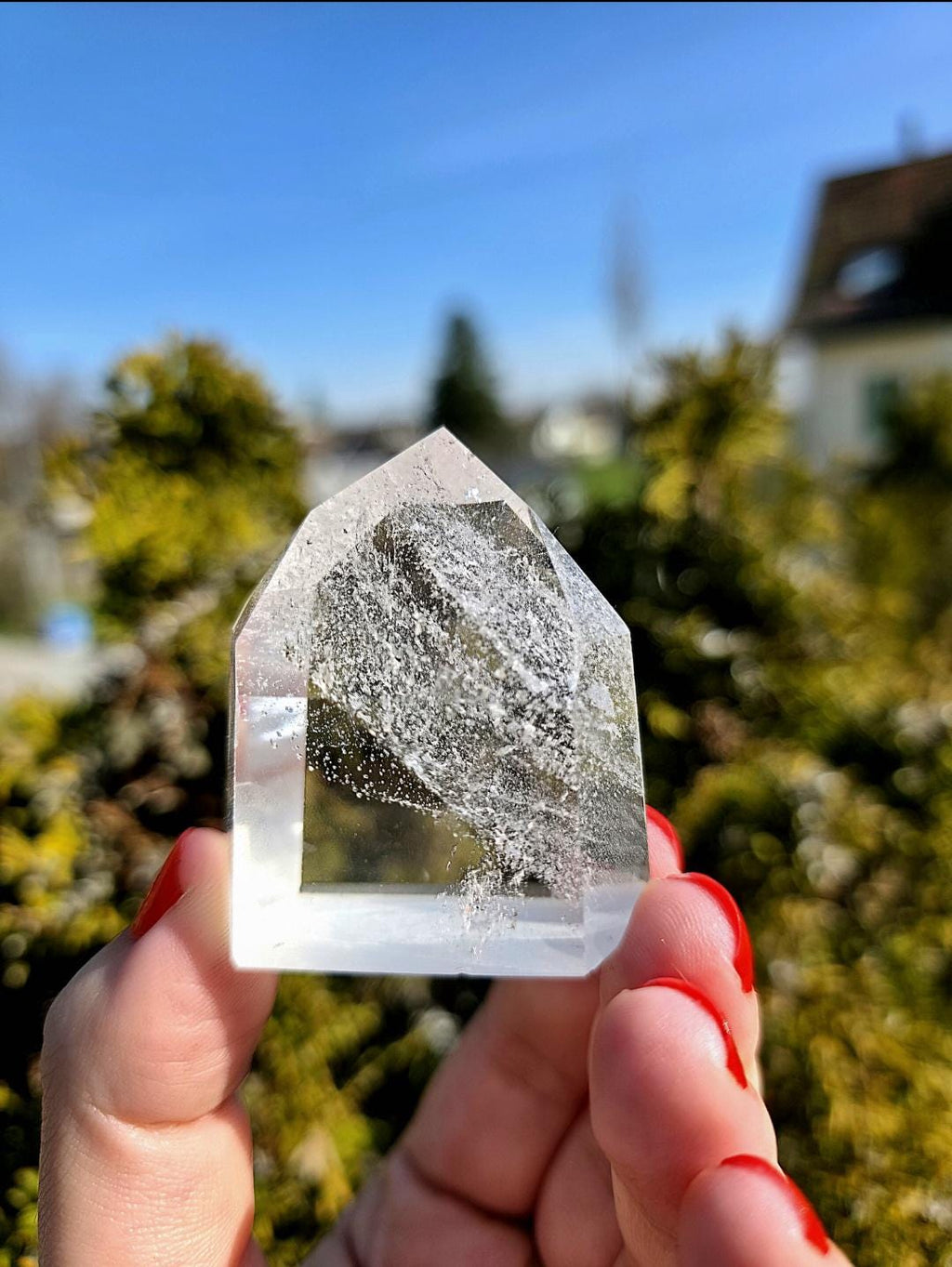 Himalayan Quartz Tower | Clear Crystal Point, Polished Mineral Specimen (5 cm)