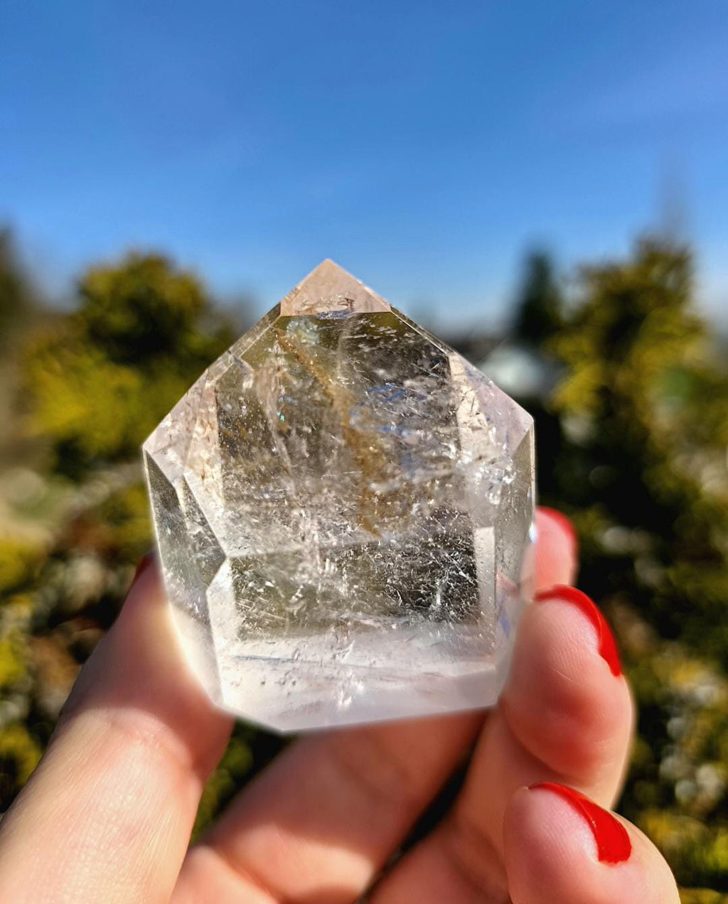 Himalayan Clear Quartz Tower | Polished Natural Crystal Point, Display Specimen
