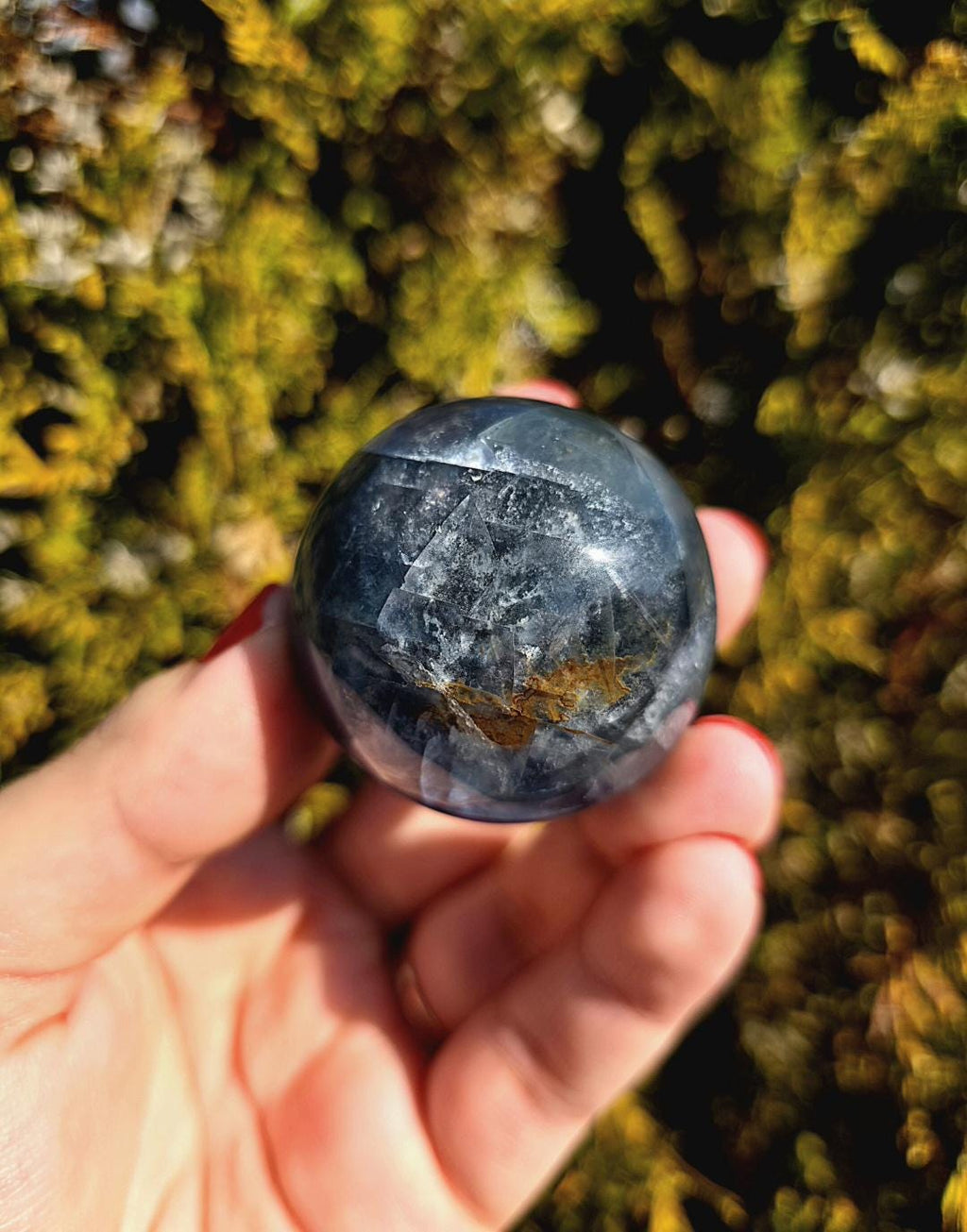 Blue Fluorite Sphere | Polished Crystal Ball | Collector Display Piece | Crystal Decor for Mineral Lovers