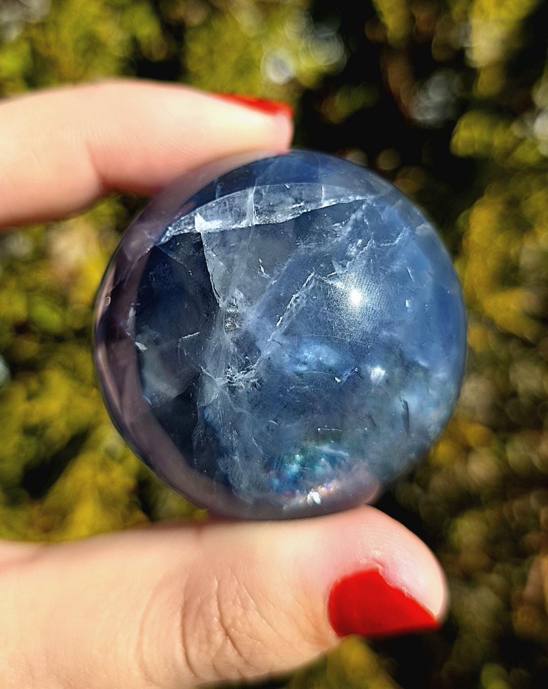 Blue Fluorite Sphere | Polished Crystal Ball | Collector Display Piece | Crystal Decor for Mineral Lovers