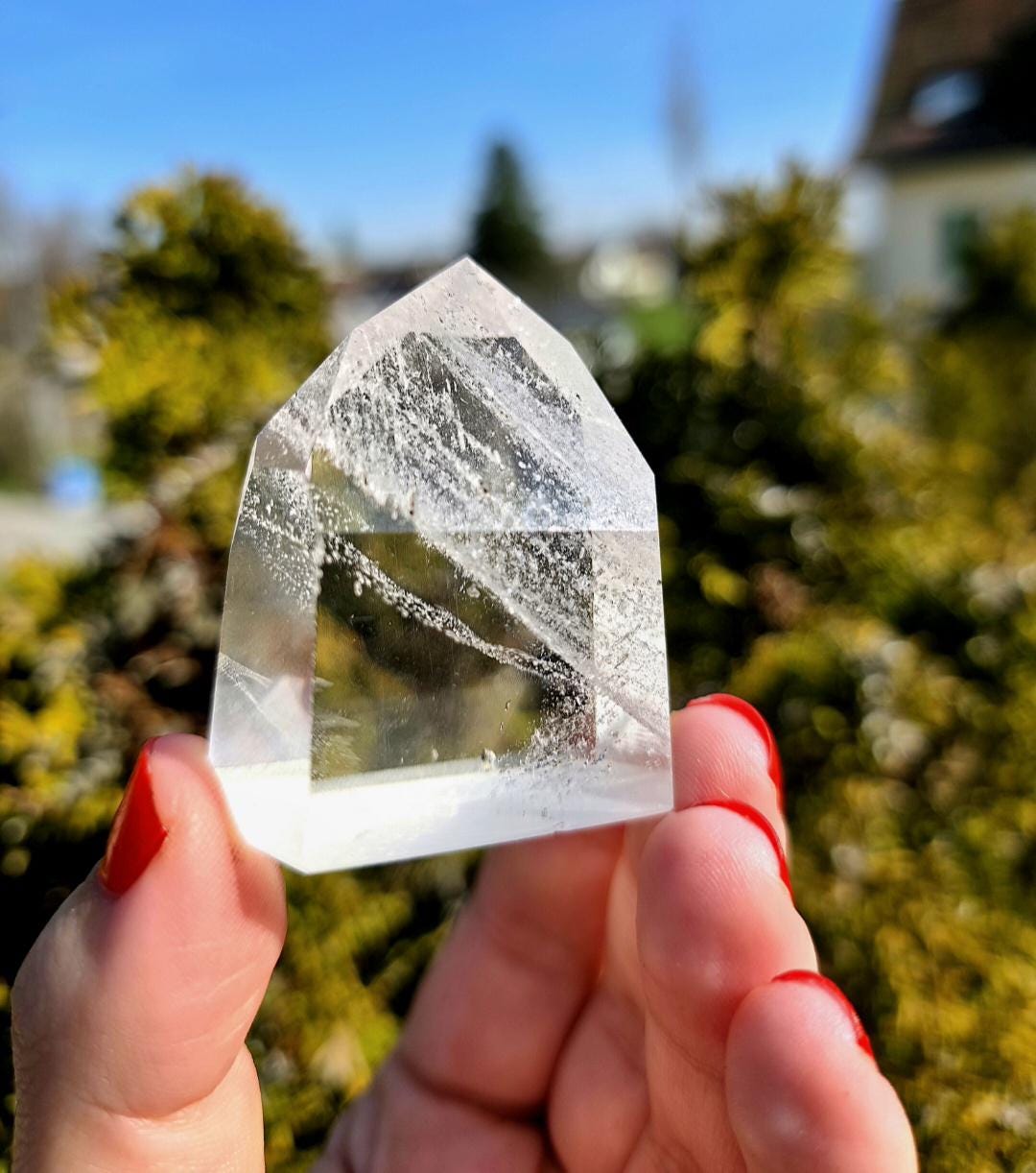 Himalayan Quartz Tower | Clear Crystal Point, Polished Mineral Specimen (5 cm)