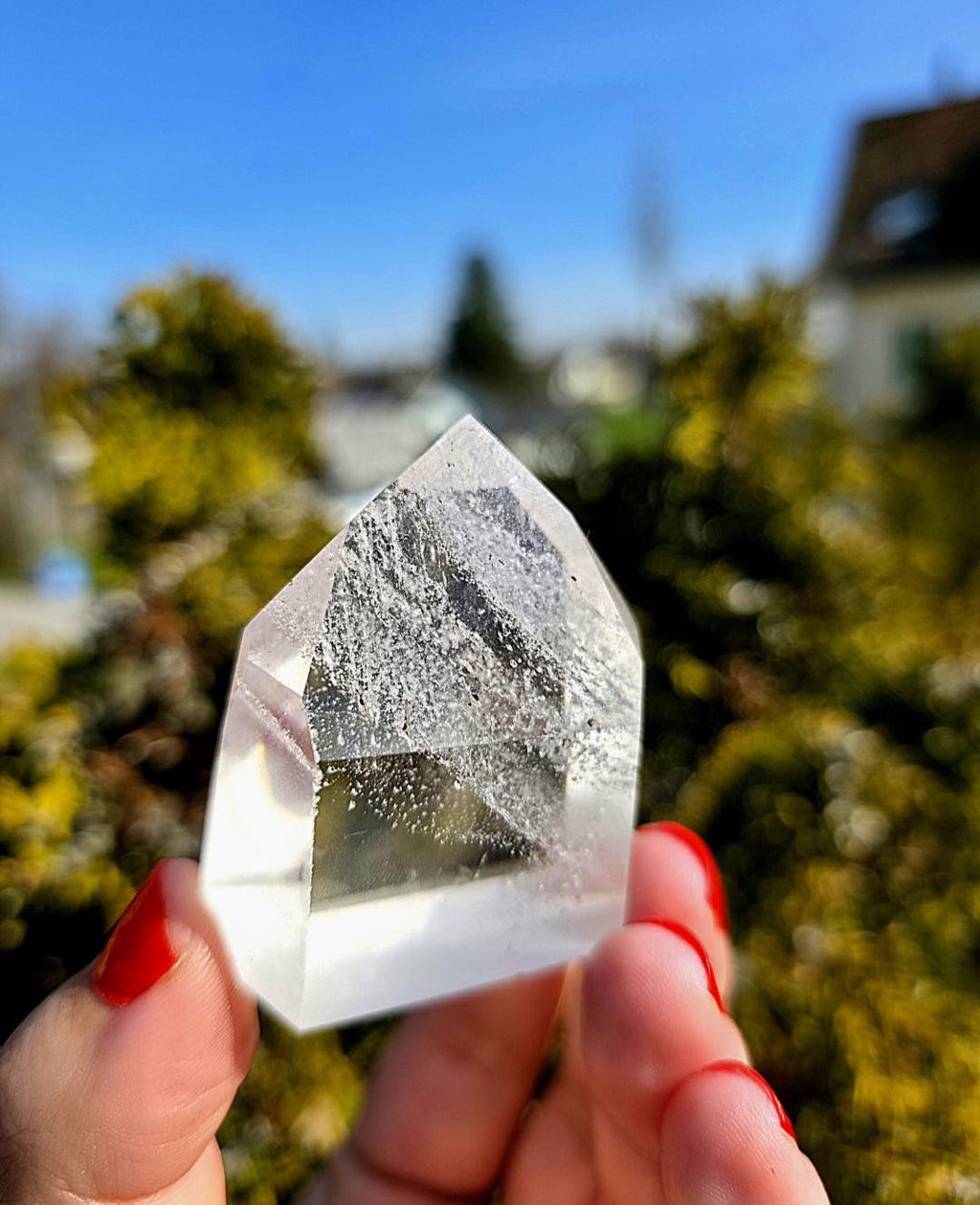 Himalayan Quartz Tower | Clear Crystal Point, Polished Mineral Specimen (5 cm)
