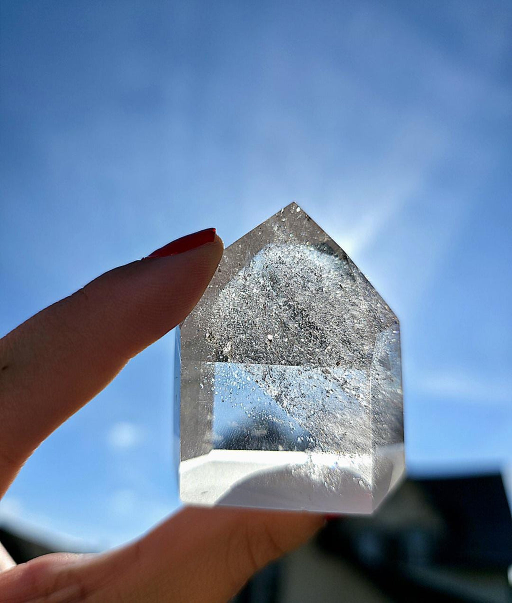 Himalayan Quartz Tower | Clear Crystal Point, Polished Mineral Specimen (5 cm)