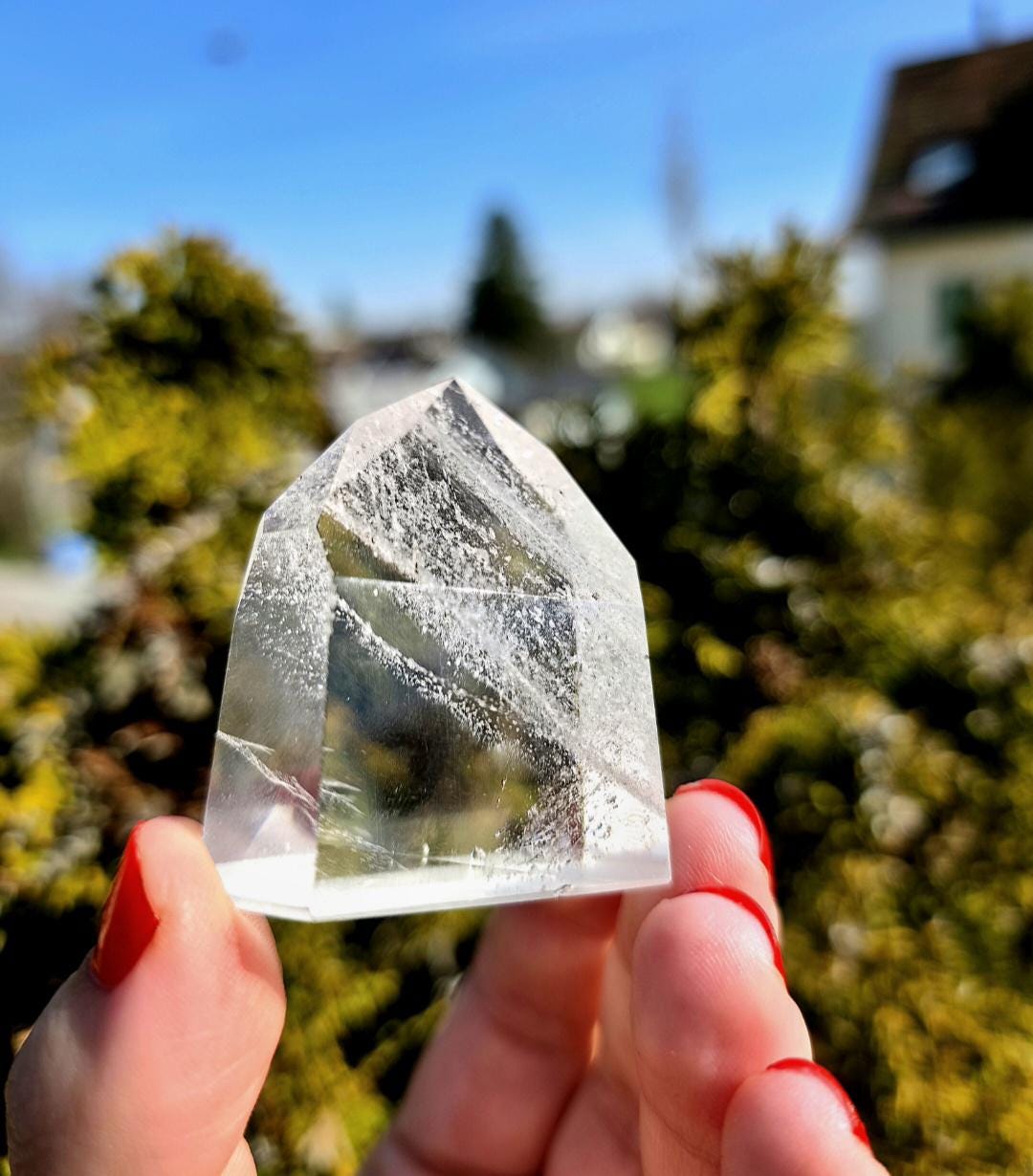 Himalayan Quartz Tower | Clear Crystal Point, Polished Mineral Specimen (5 cm)