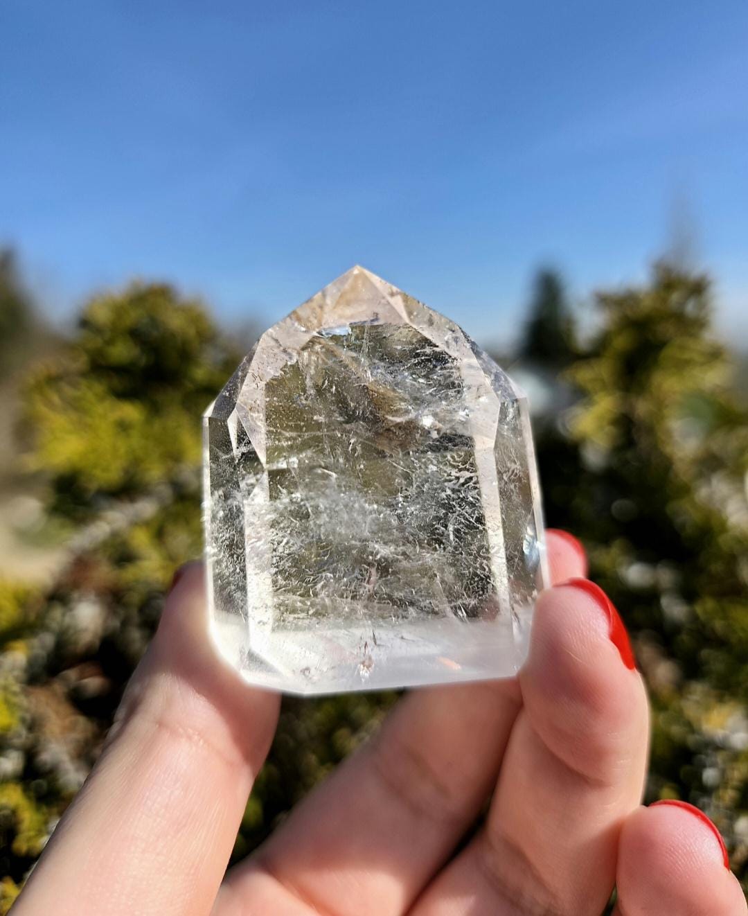 Himalayan Clear Quartz Tower | Polished Natural Crystal Point, Display Specimen