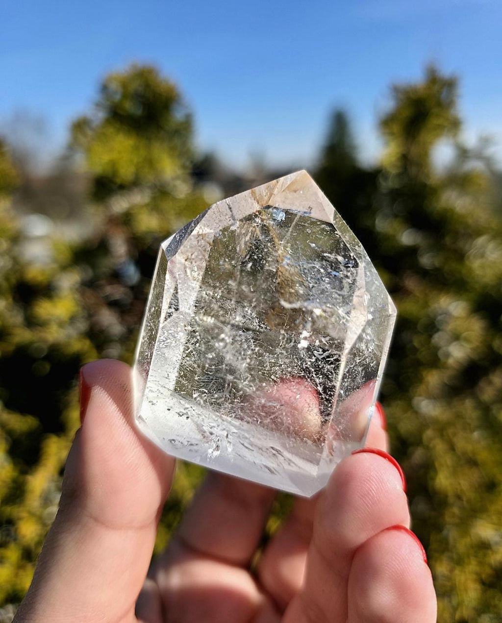 Himalayan Clear Quartz Tower | Polished Natural Crystal Point, Display Specimen