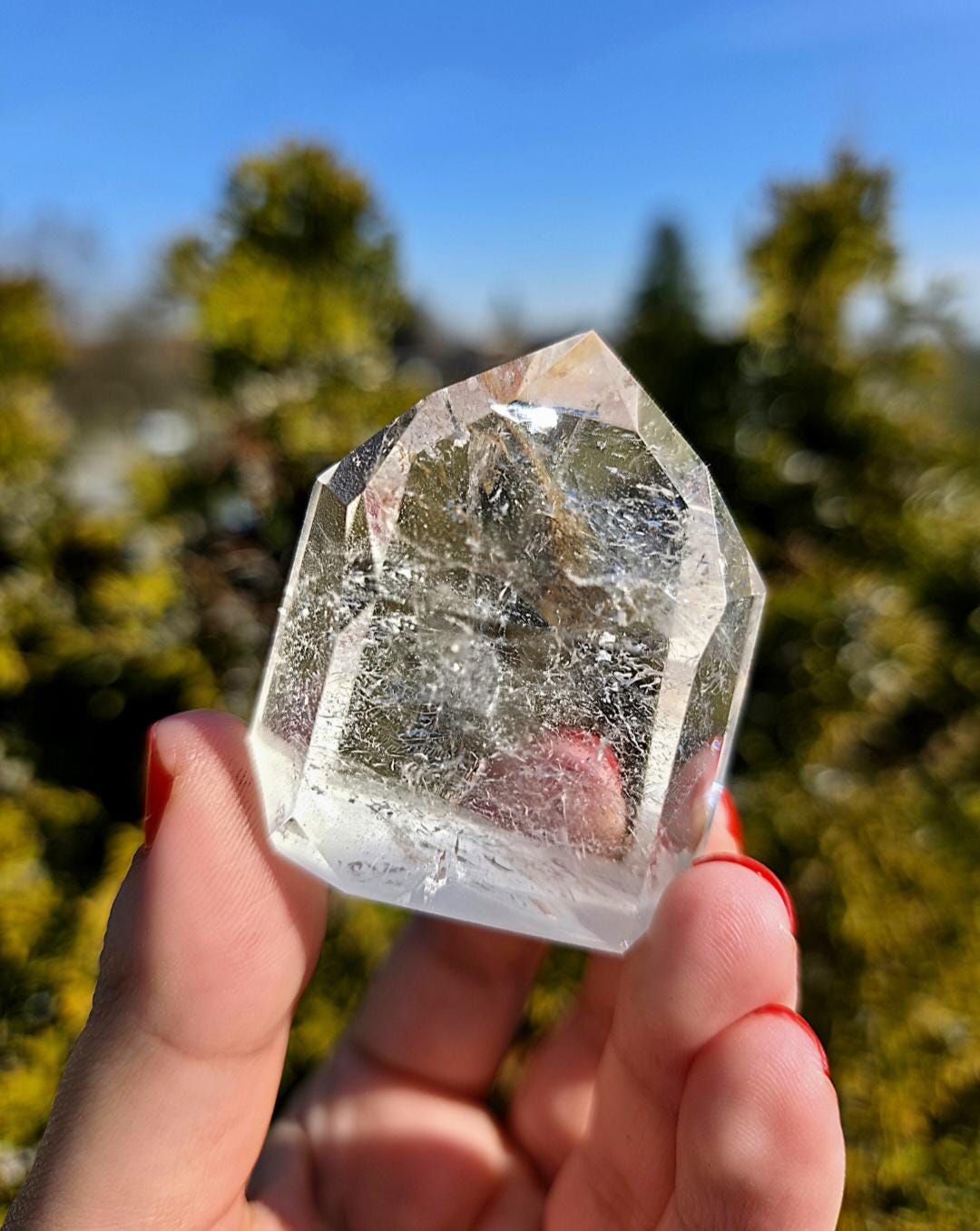 Himalayan Clear Quartz Tower | Polished Natural Crystal Point, Display Specimen