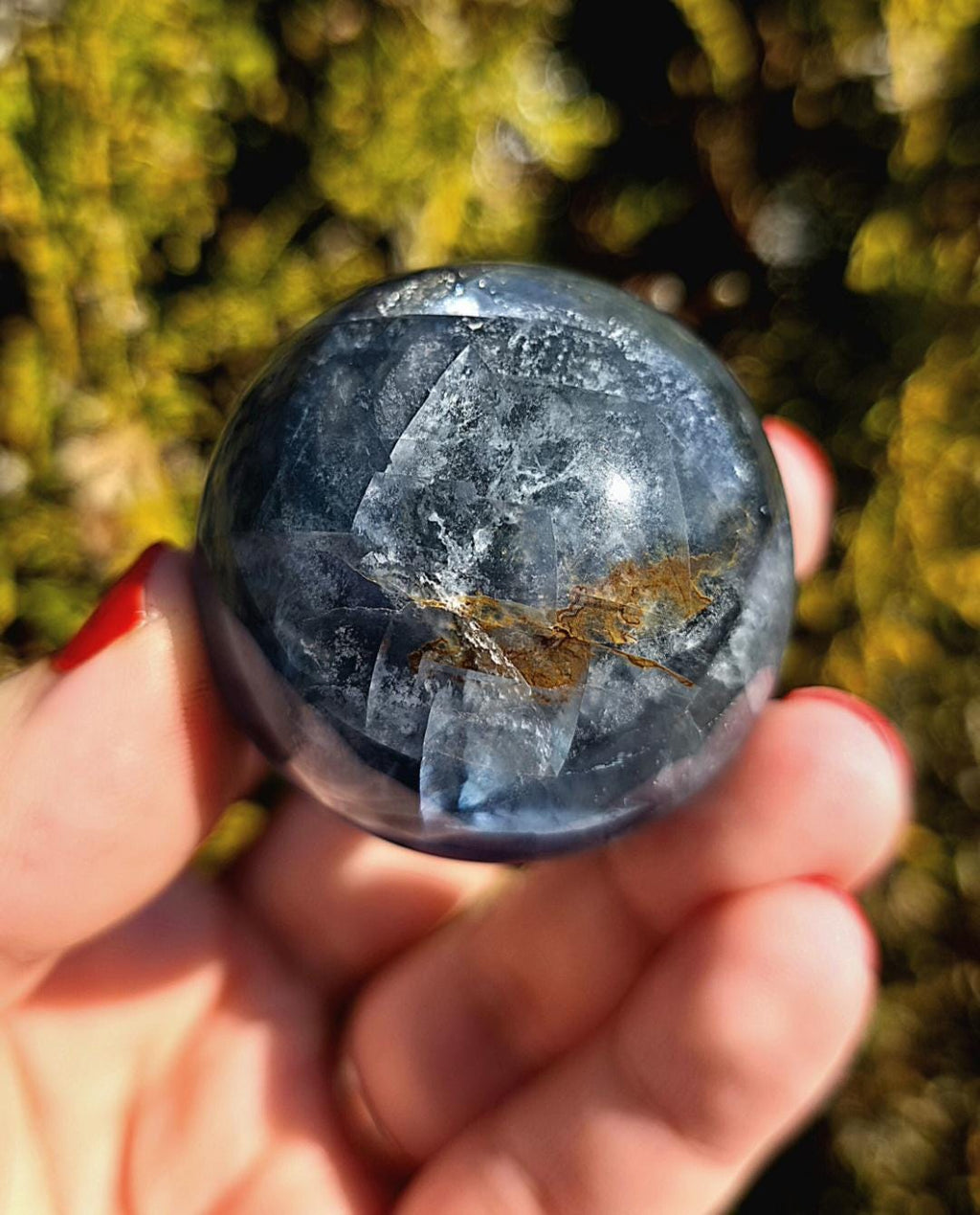 Blue Fluorite Sphere | Polished Crystal Ball | Collector Display Piece | Crystal Decor for Mineral Lovers