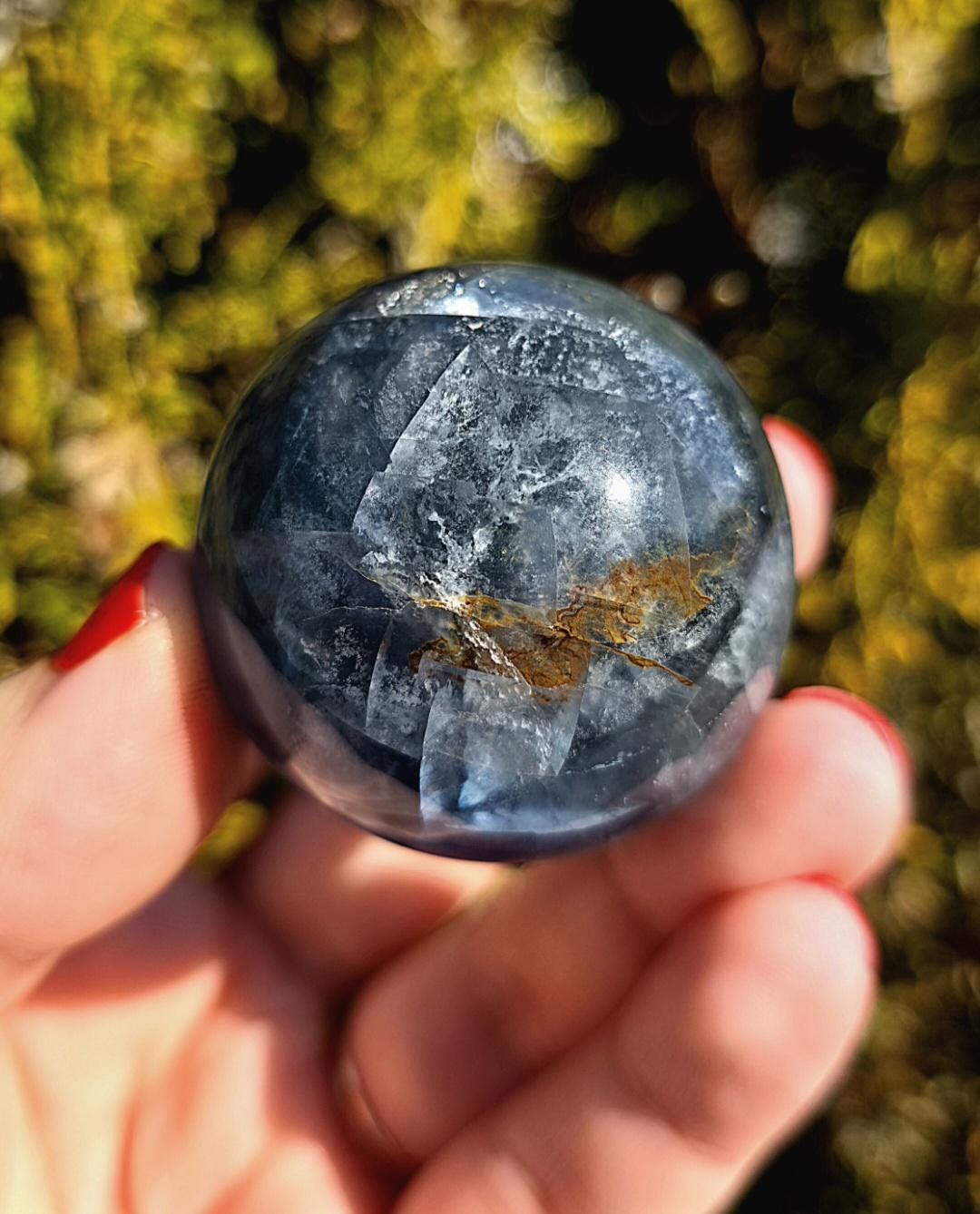 Blue Fluorite Sphere | Polished Crystal Ball | Collector Display Piece | Crystal Decor for Mineral Lovers
