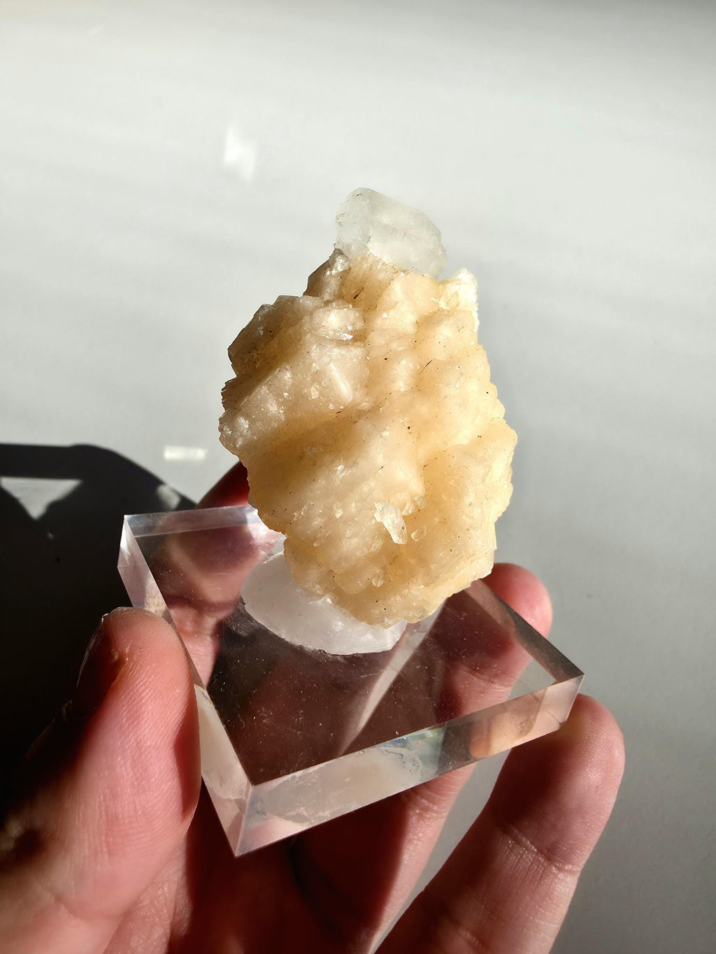 Stilbite Cluster with Apophyllite | Natural Zeolite Crystal Specimen | Collector Mineral Display Decor Gift