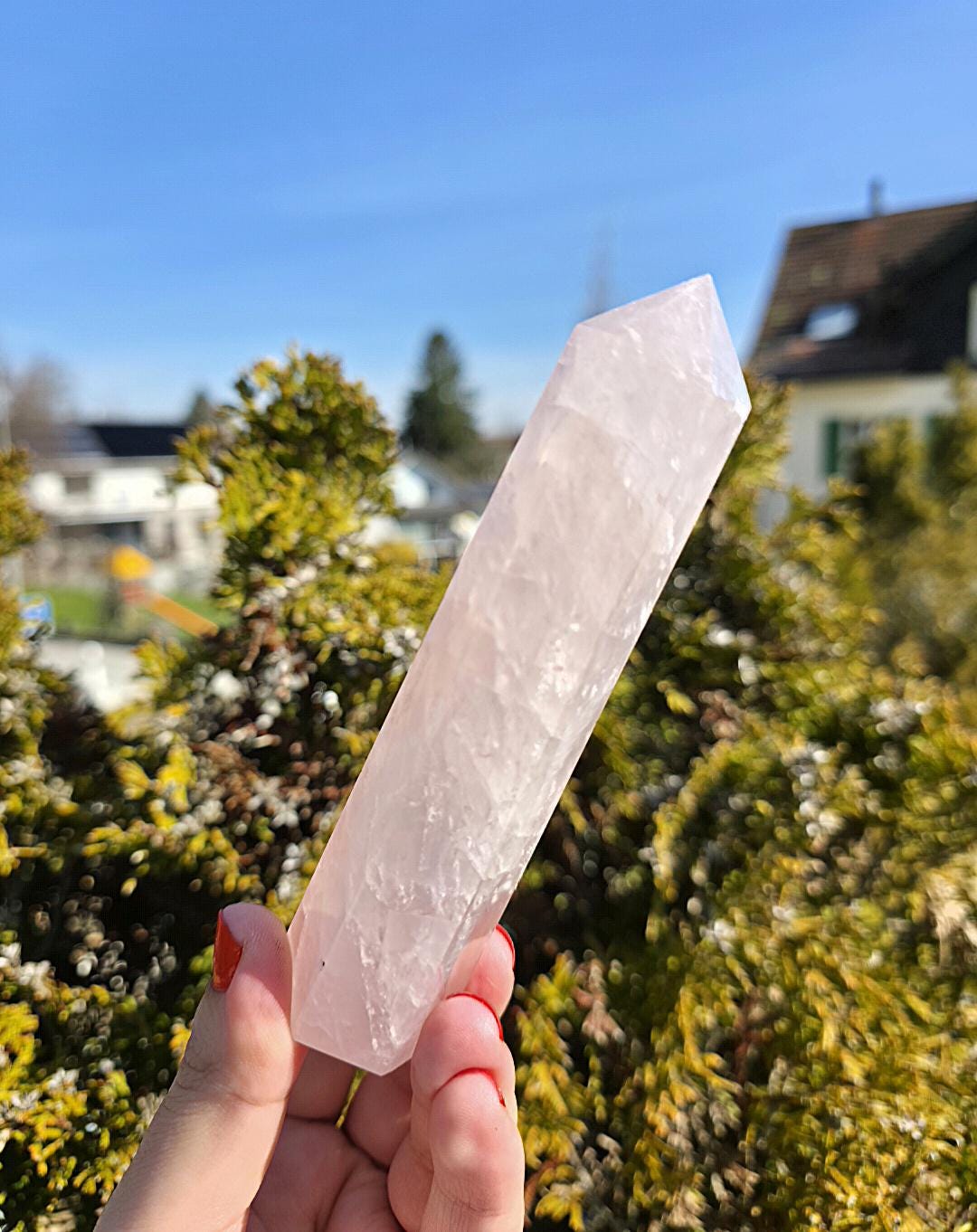 Polished Rose Quartz Tower | Natural Pink Crystal Point, Self Love Specimen