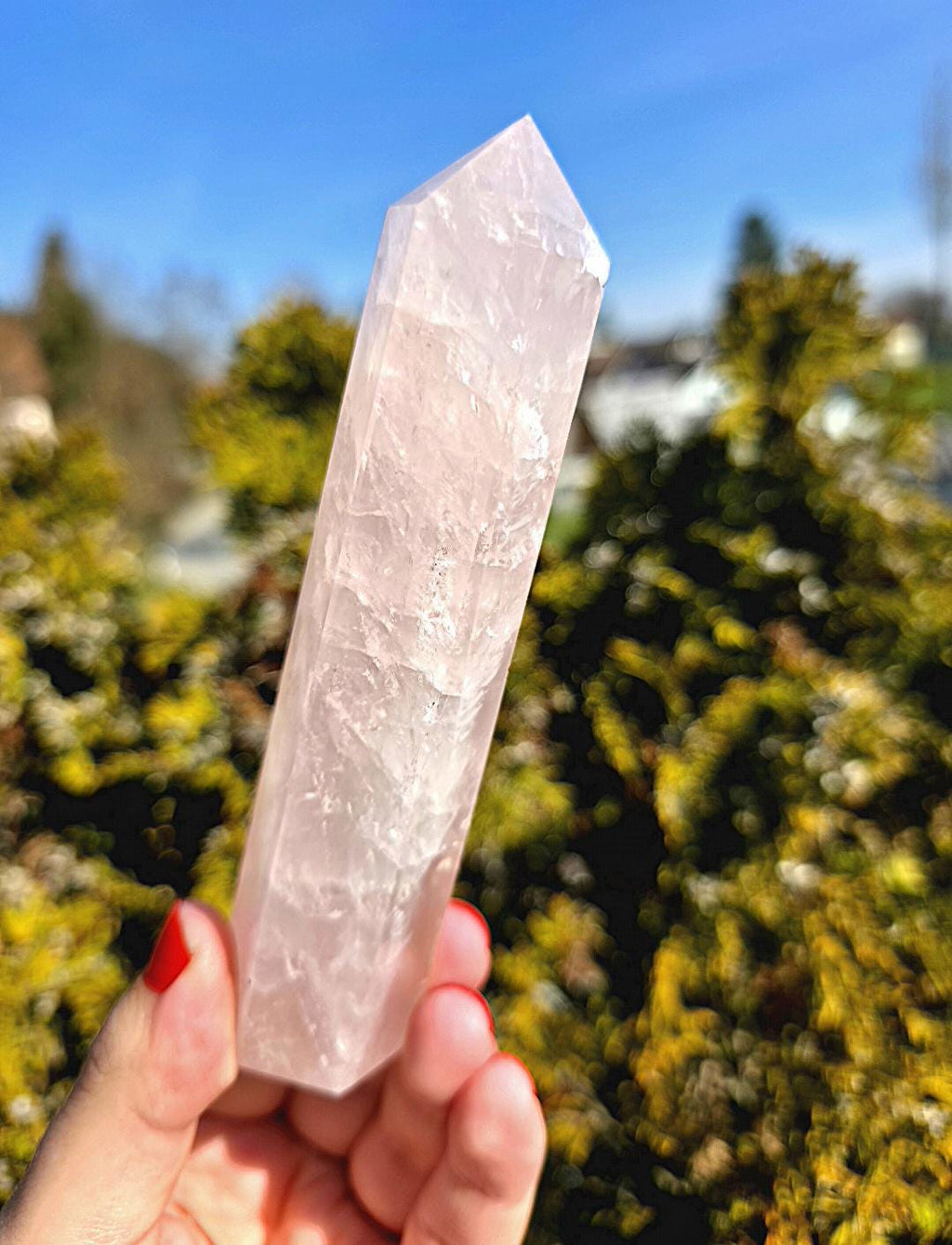 Polished Rose Quartz Tower | Natural Pink Crystal Point, Self Love Specimen