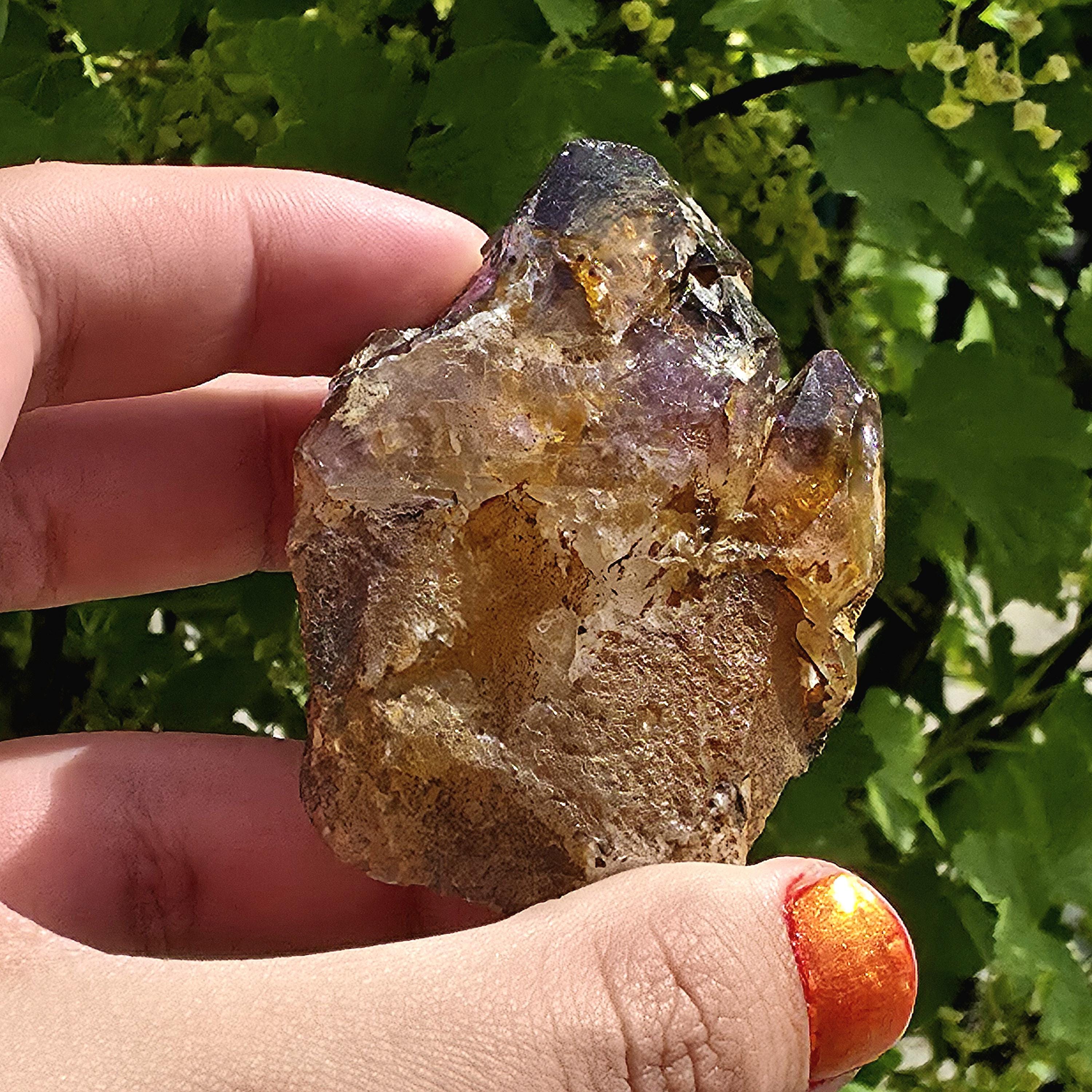 Natural Bolivian Ametrine Specimen | Raw Purple Gold Crystal | Collector Mineral Display Decor