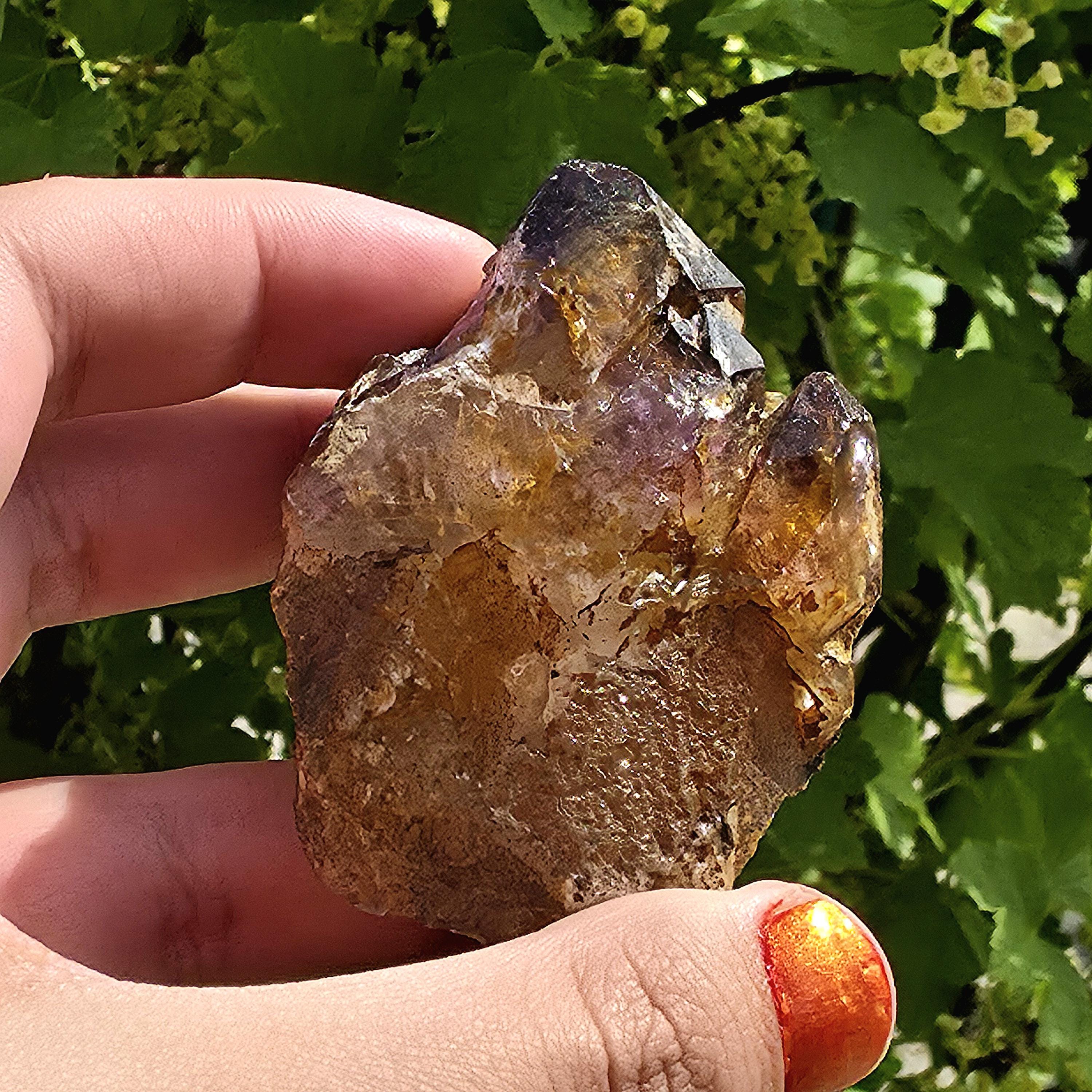 Natural Bolivian Ametrine Specimen | Raw Purple Gold Crystal | Collector Mineral Display Decor