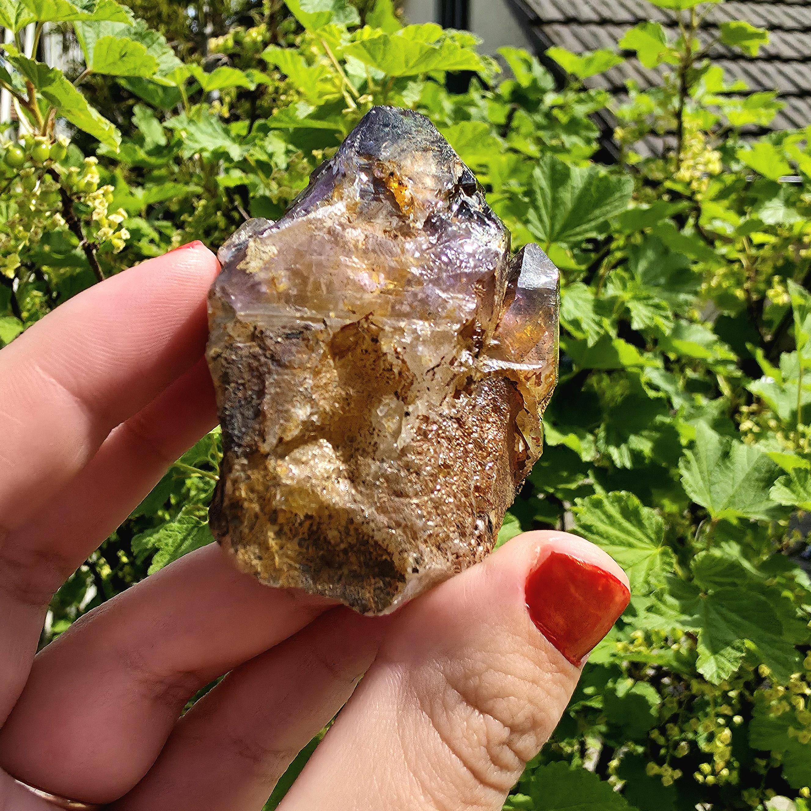 Natural Bolivian Ametrine Specimen | Raw Purple Gold Crystal | Collector Mineral Display Decor