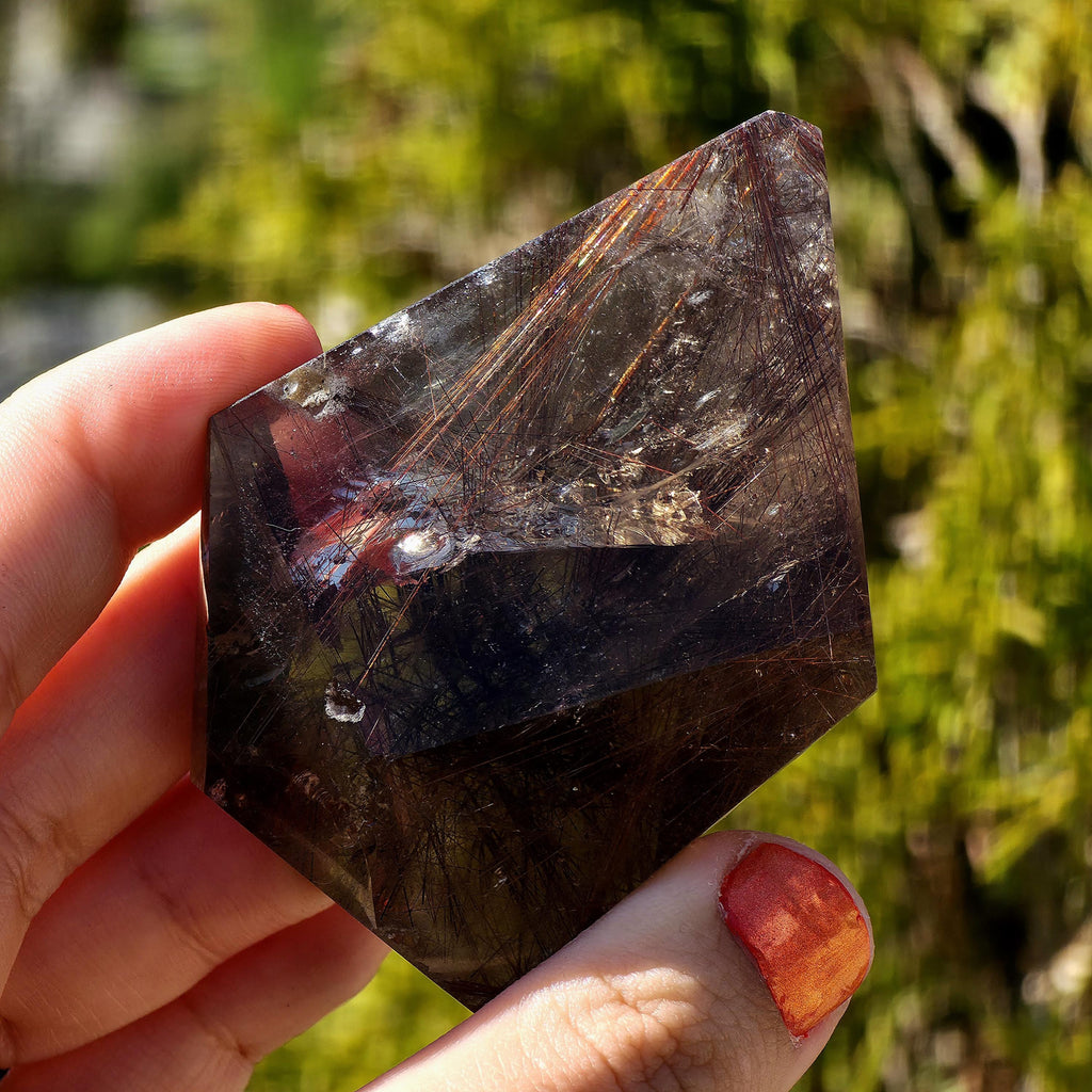 Copper Rutilated Quartz Freeform | Natural Rutile Quartz Crystal | Collector Mineral Display Decor
