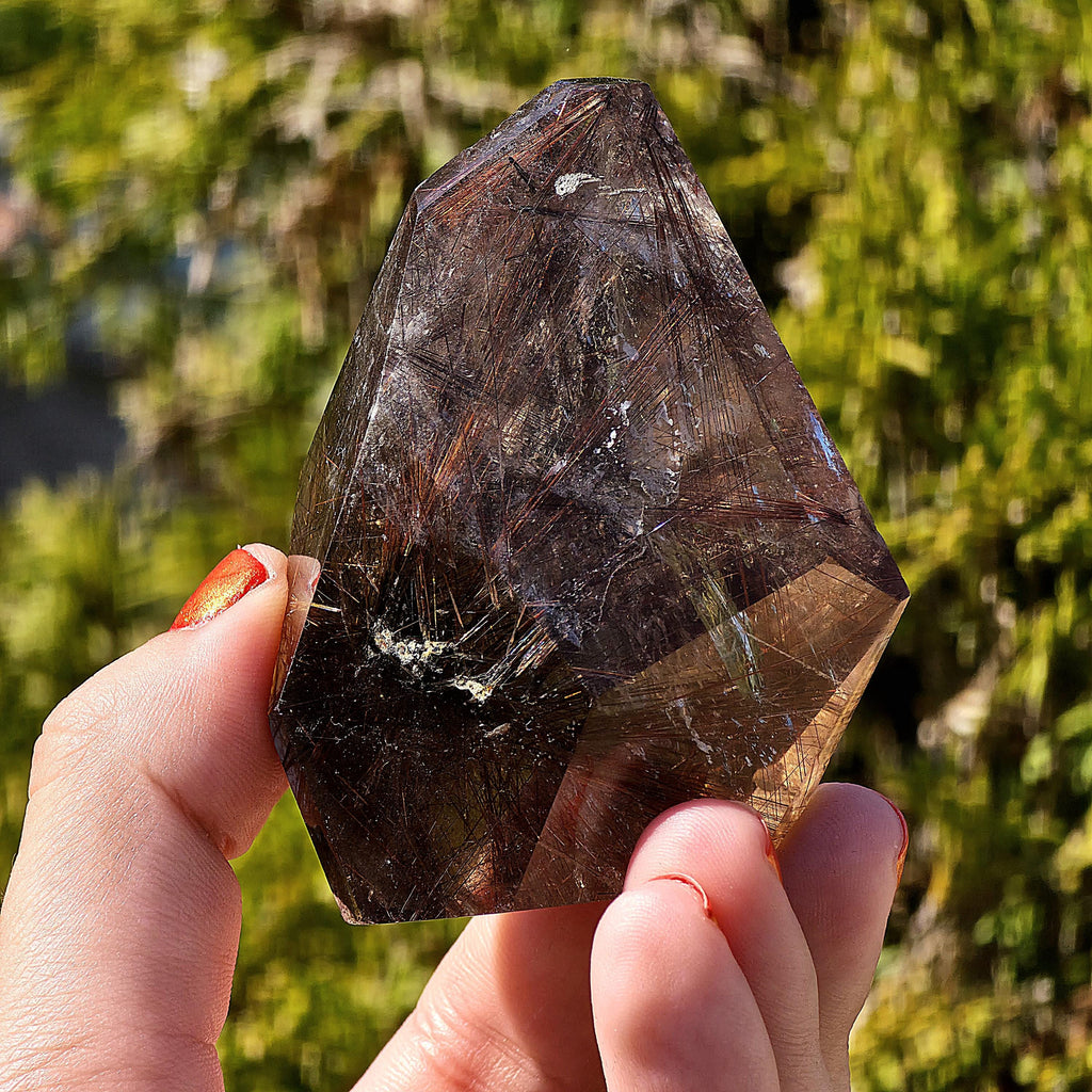 Copper Rutilated Quartz Freeform | Natural Rutile Quartz Crystal | Collector Mineral Display Decor