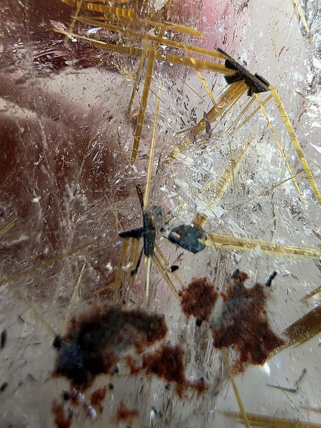 Golden Rutilated Quartz Freeform | Natural Rutile Quartz Crystal | Collector Display Mineral Decor