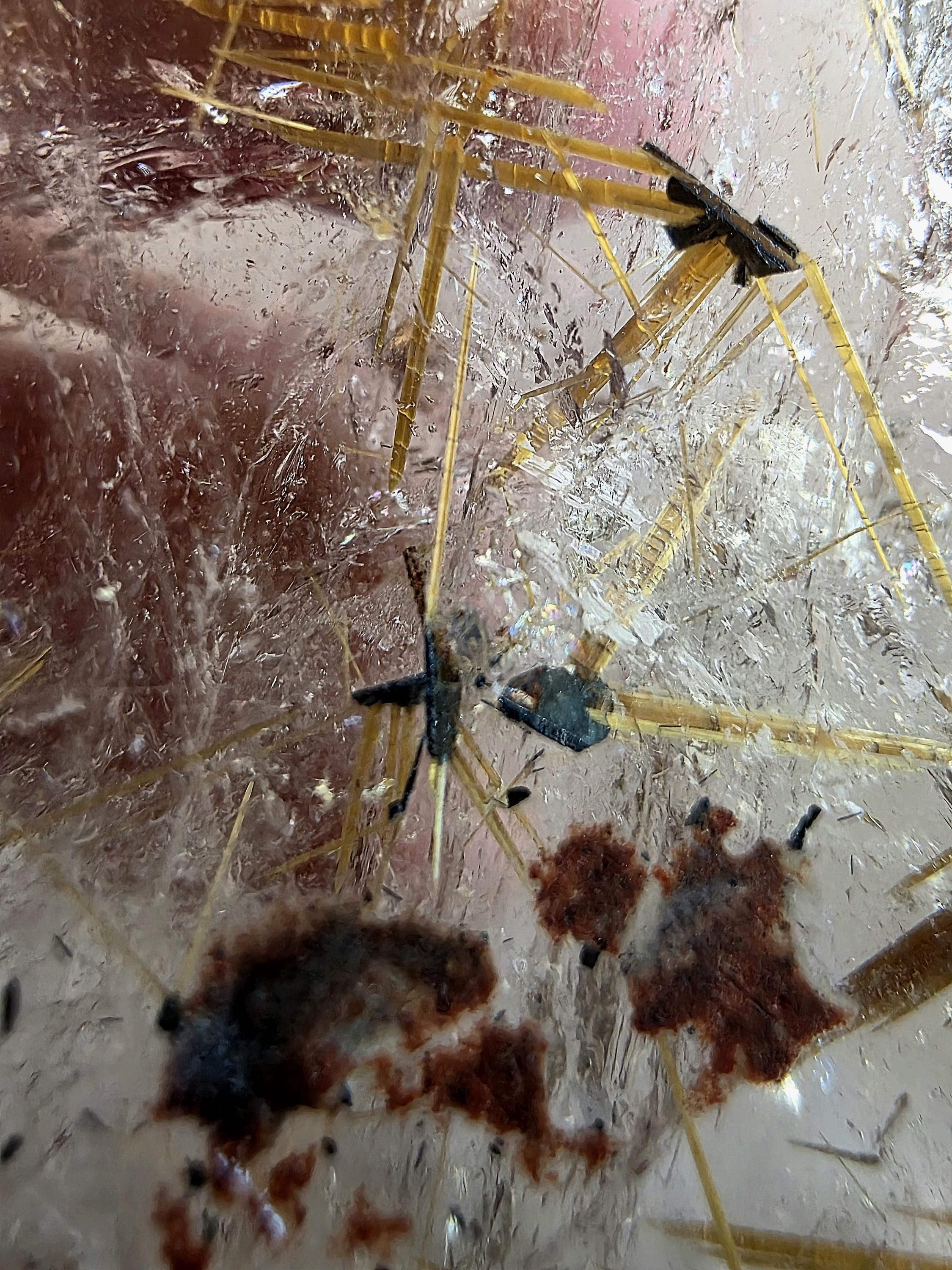 Golden Rutilated Quartz Freeform | Natural Rutile Quartz Crystal | Collector Display Mineral Decor