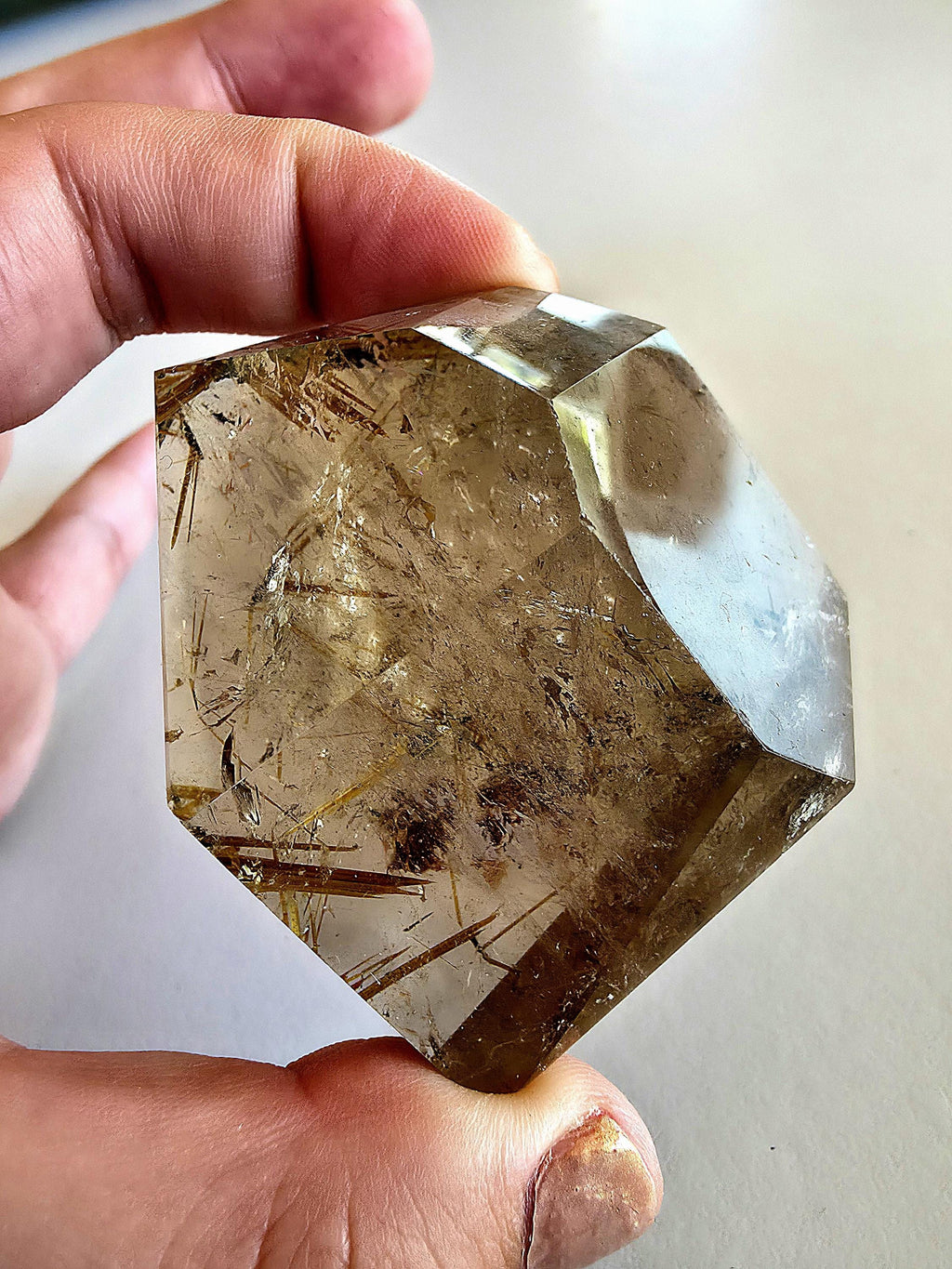 Golden Rutilated Quartz Freeform | Natural Rutile Quartz Crystal | Collector Display Mineral Decor