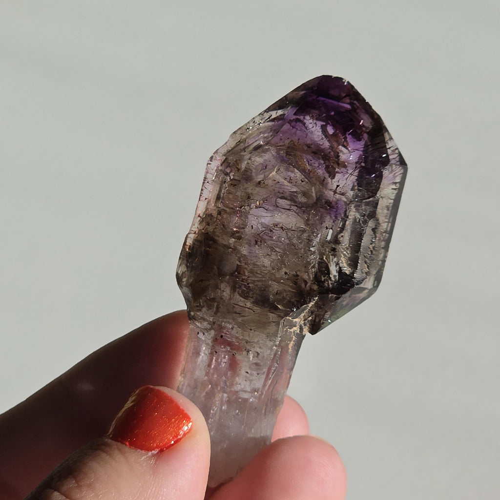 Natural Amethyst Scepter Crystal | Unique Quartz Growth Formation | Collector Mineral Specimen