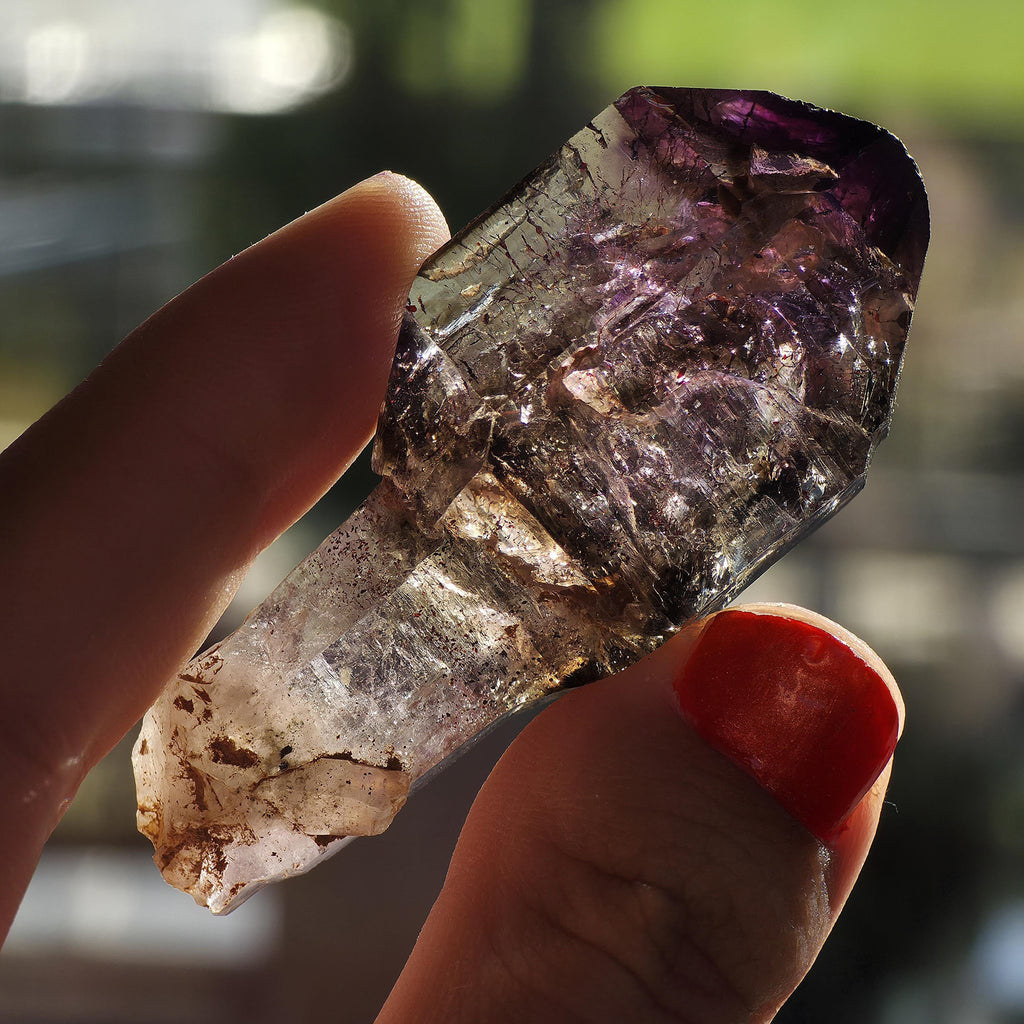 Natural Amethyst Scepter Crystal | Unique Quartz Growth Formation | Collector Mineral Specimen