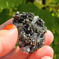 Epidote Specimen | Natural Green Crystal Cluster | Collector Mineral Display Decor