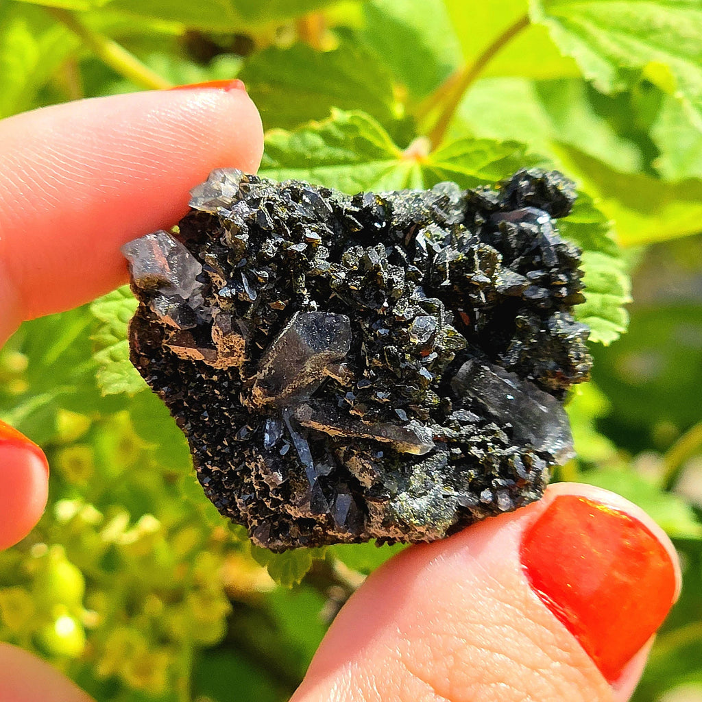 Epidote Specimen | Natural Green Crystal Cluster | Collector Mineral Display Decor