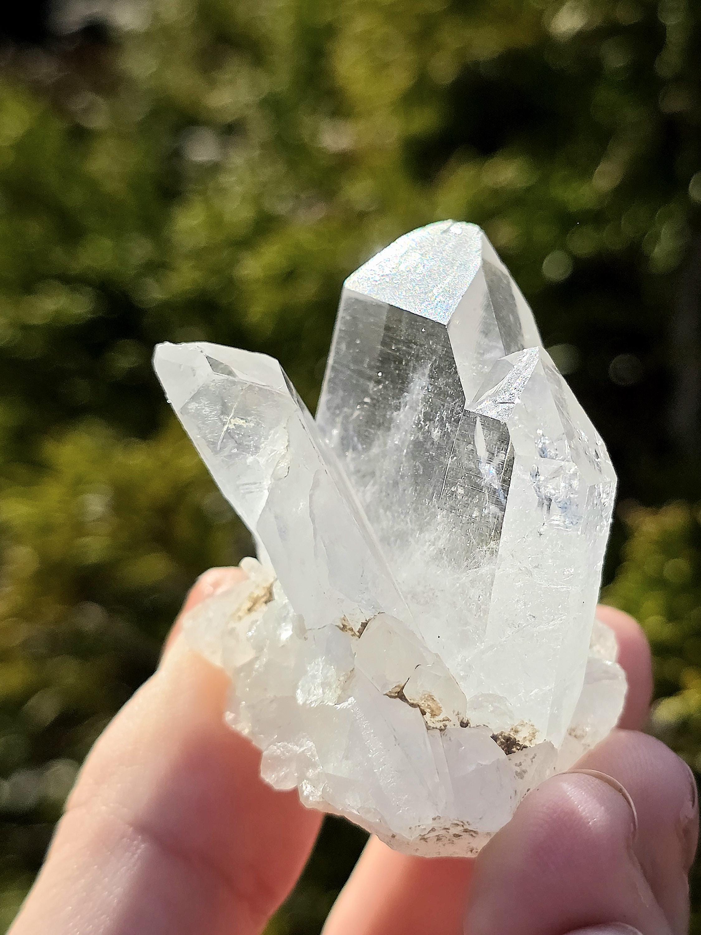 Himalayan Clear Quartz Cluster, Flat Face Quartz Point, Natural Quartz Crystal, Collector Mineral Specimen, Raw Quartz Decor