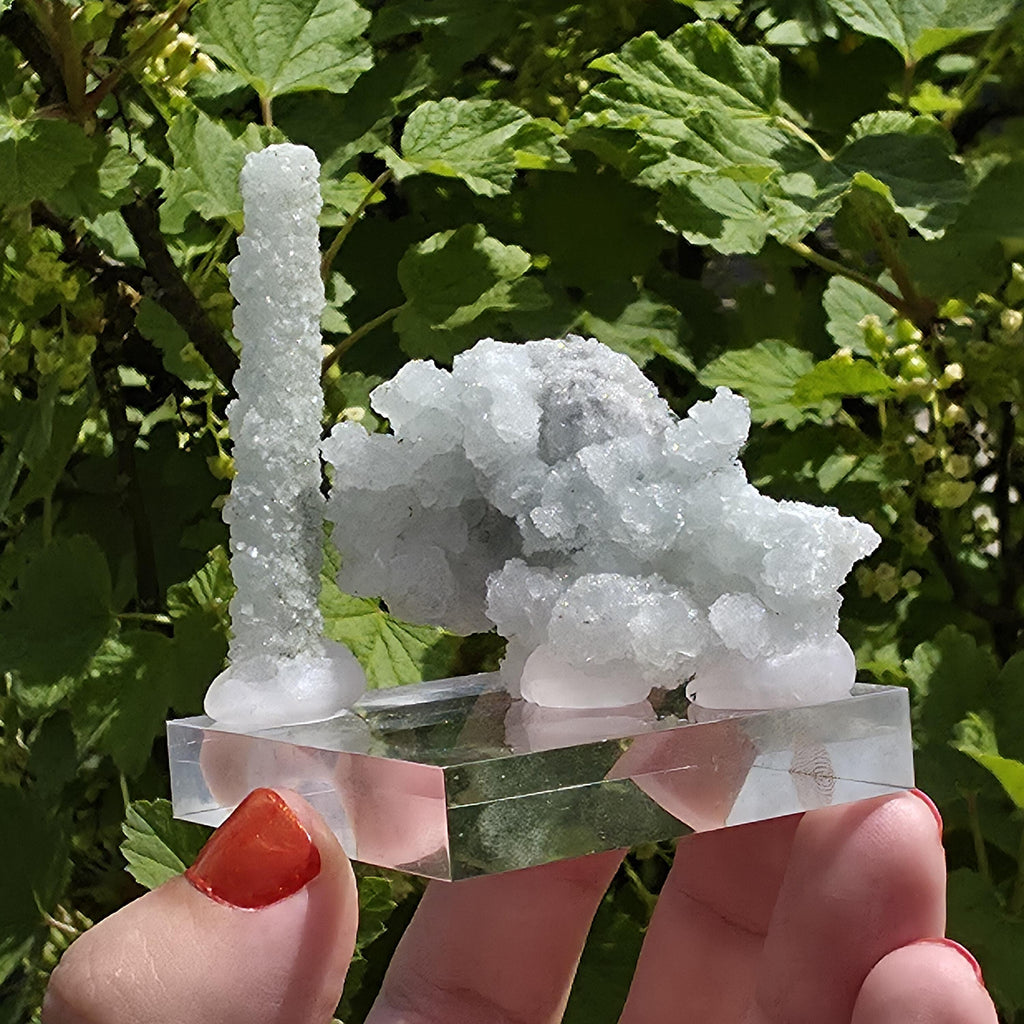 Stalactitic Apophyllite Cluster | Druzy Apophyllite Formation | Rare Columnar Apophyllite Specimen | Sparkling Mineral Decor