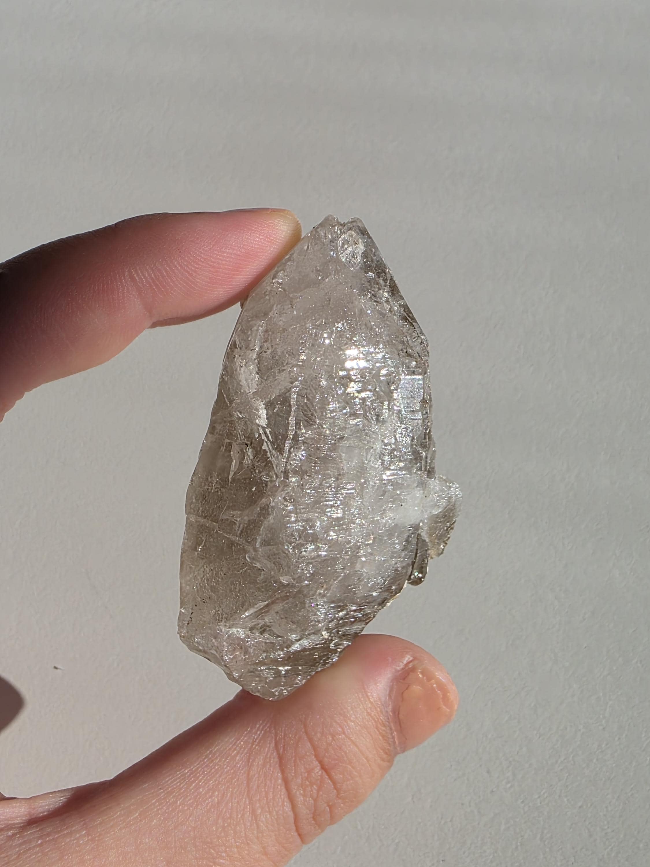 Alpine Quartz Crystal Point | Swiss Alps Clear Quartz with Matrix | Natural Collector Mineral Specimen