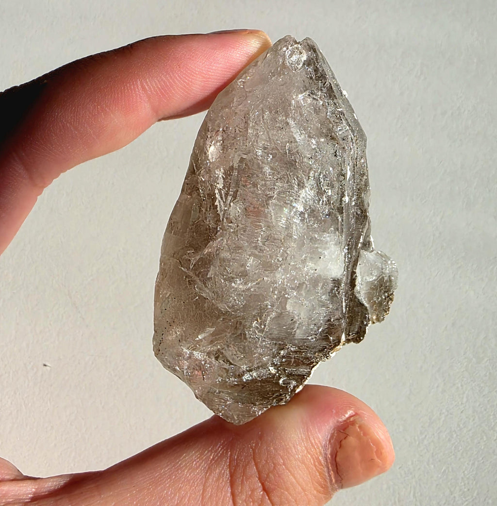 Alpine Quartz Crystal Point | Swiss Alps Clear Quartz with Matrix | Natural Collector Mineral Specimen