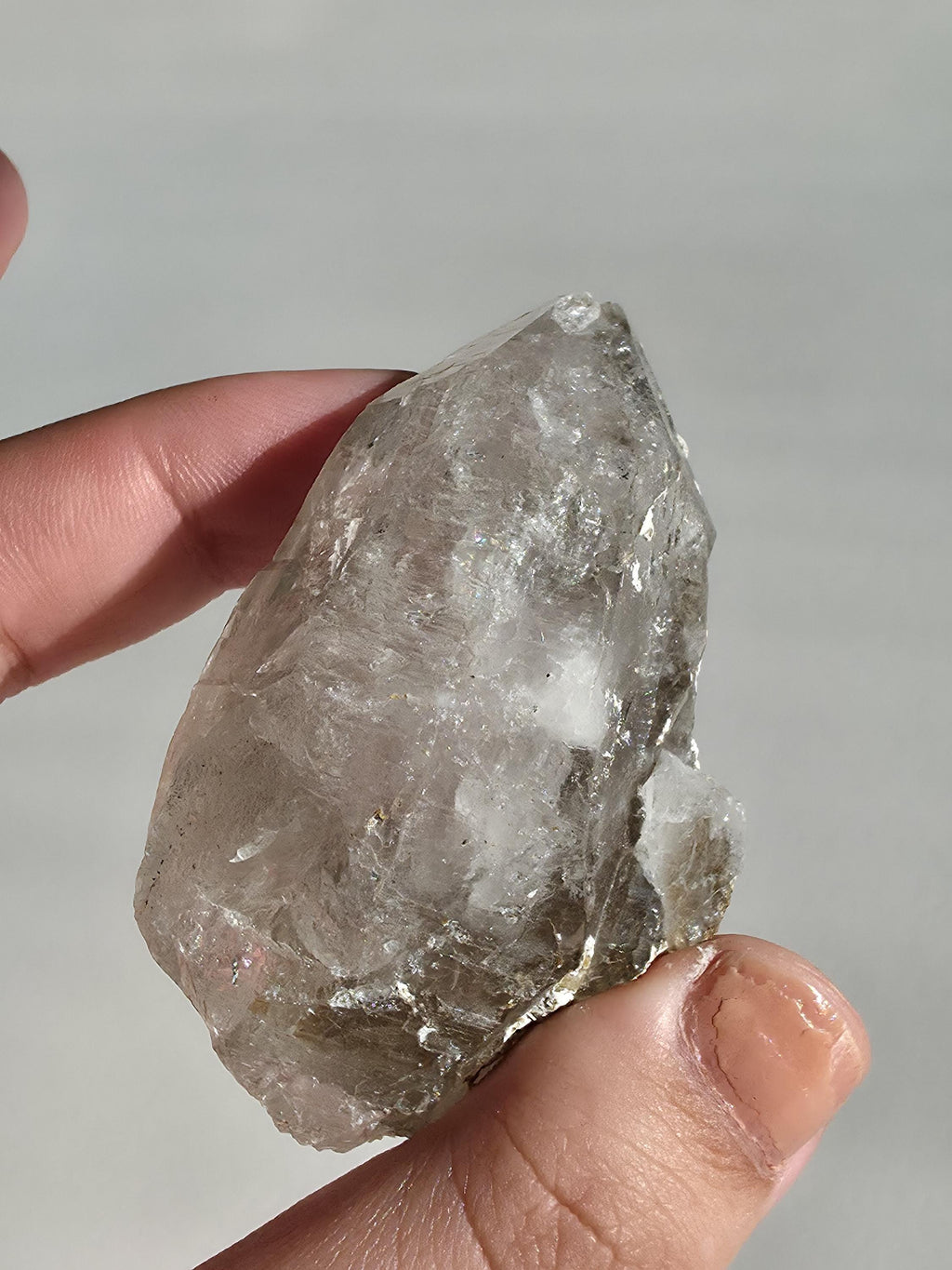 Alpine Quartz Crystal Point | Swiss Alps Clear Quartz with Matrix | Natural Collector Mineral Specimen