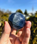 Blue Fluorite Sphere | Polished Crystal Ball | Collector Display Piece | Crystal Decor for Mineral Lovers