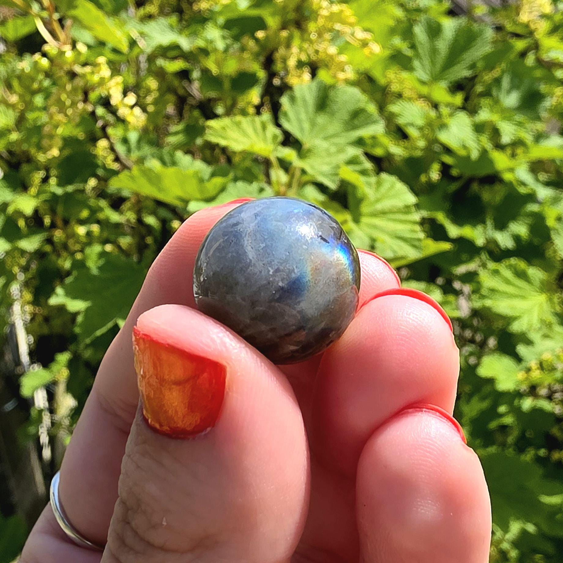 Flashy Labradorite Mini Sphere | Blue Green Gold Flash Crystal | High Quality Polished Gemstone Orb | Small Display Stone