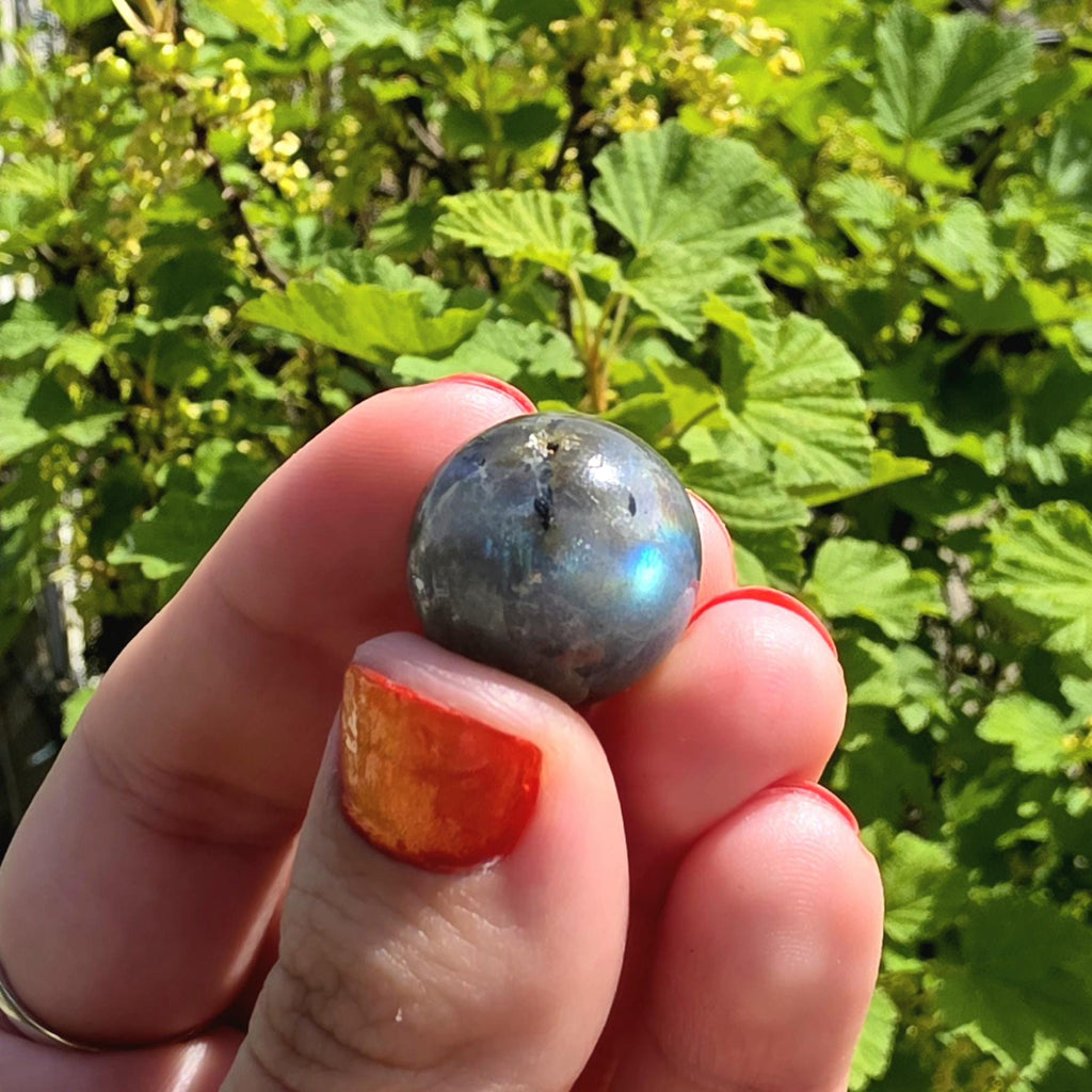 Flashy Labradorite Mini Sphere | Blue Green Gold Flash Crystal | High Quality Polished Gemstone Orb | Small Display Stone
