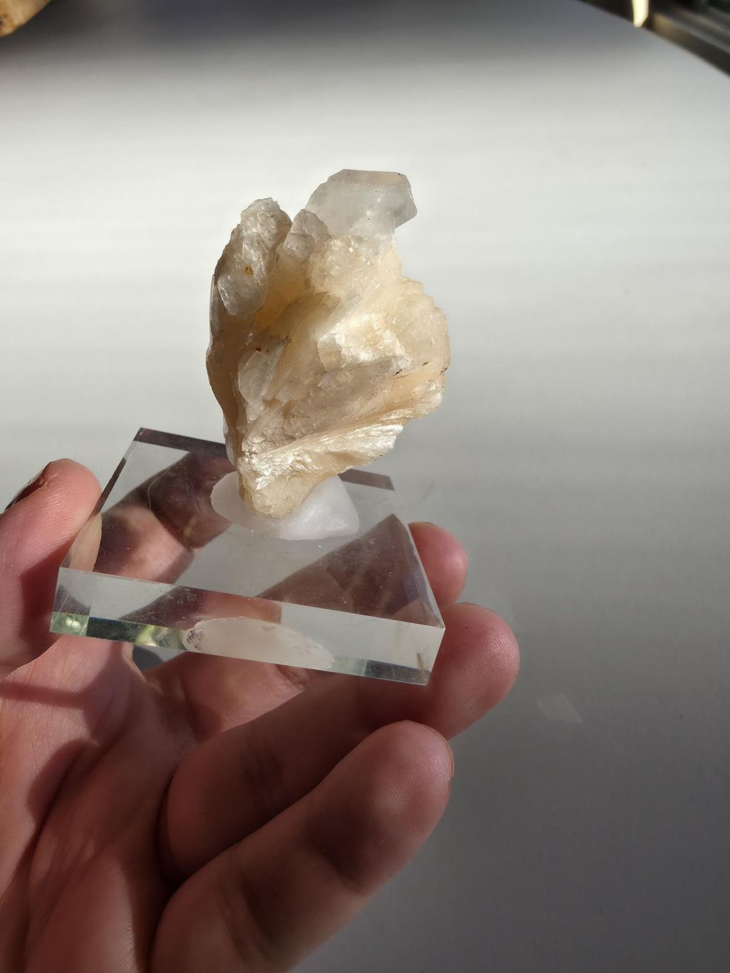 Stilbite Cluster with Apophyllite | Natural Zeolite Crystal Specimen | Collector Mineral Display Decor Gift