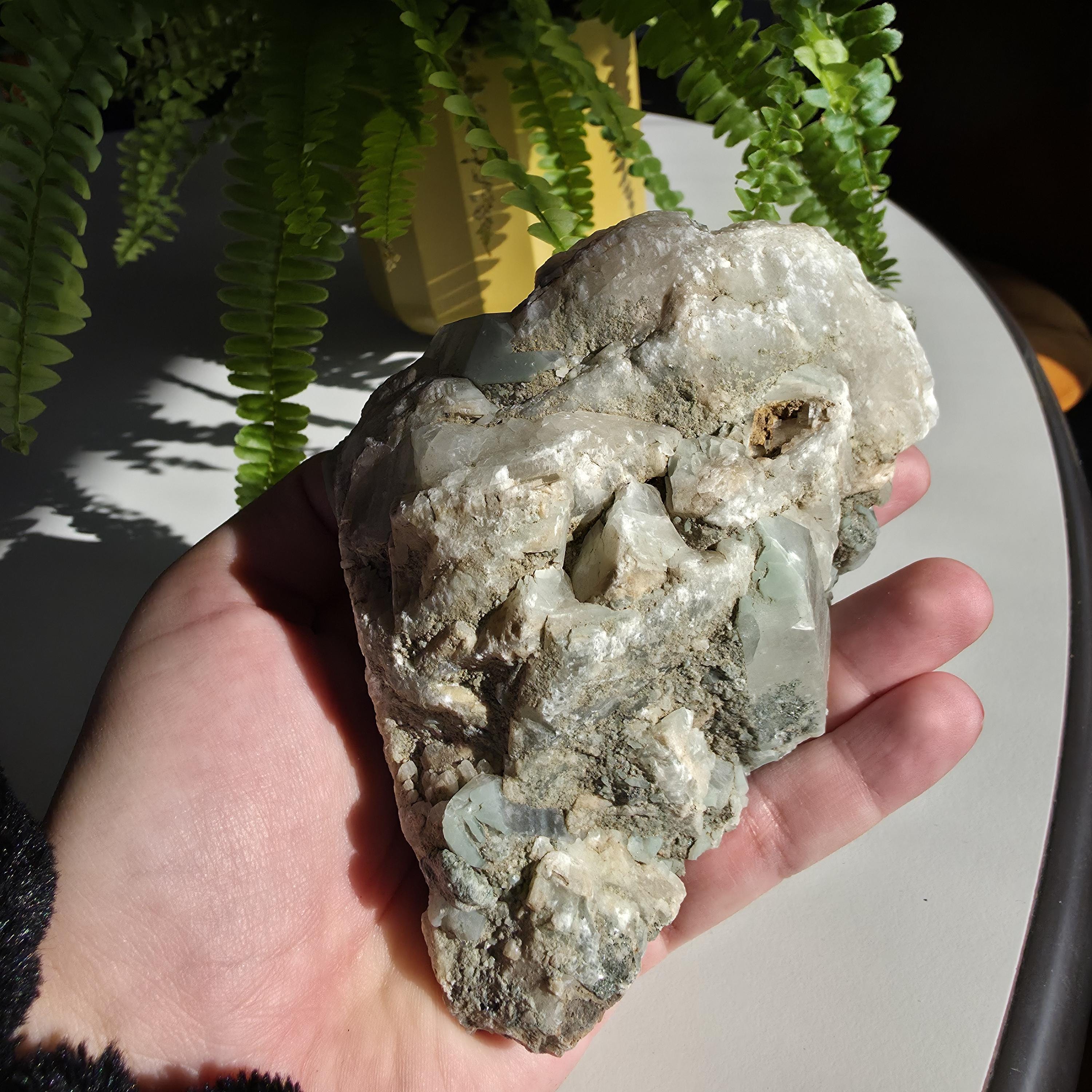 Swiss Alpine Chlorite Quartz Cluster | Green Chlorite Included Quartz | Large Alpine Quartz Specimen | Swiss Alps