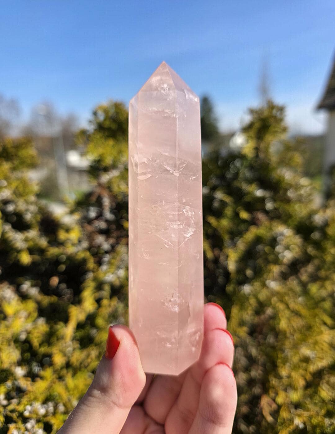 Polished Rose Quartz Tower | Natural Pink Crystal Point, Self Love Specimen