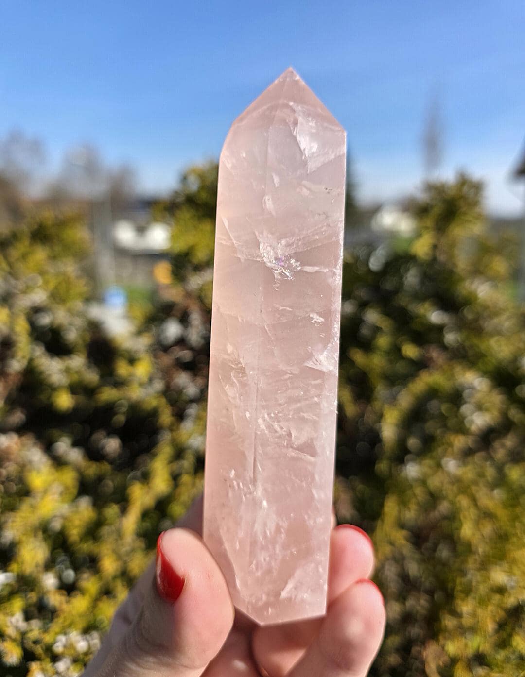 Polished Rose Quartz Tower | Natural Pink Crystal Point, Self Love Specimen