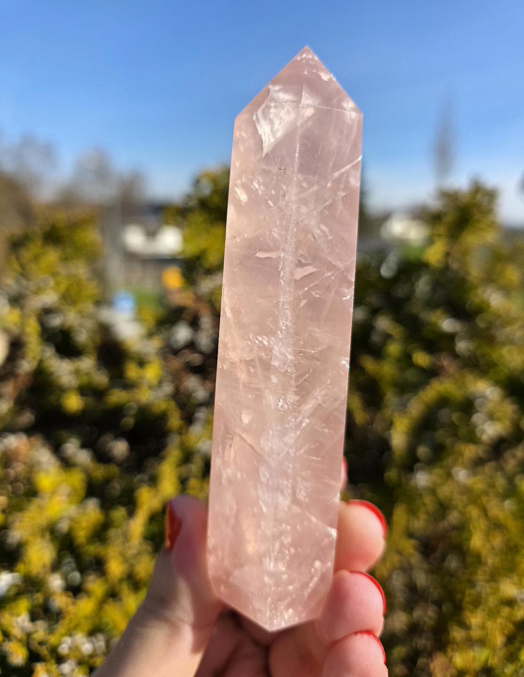 Polished Rose Quartz Tower | Natural Pink Crystal Point, Self Love Specimen