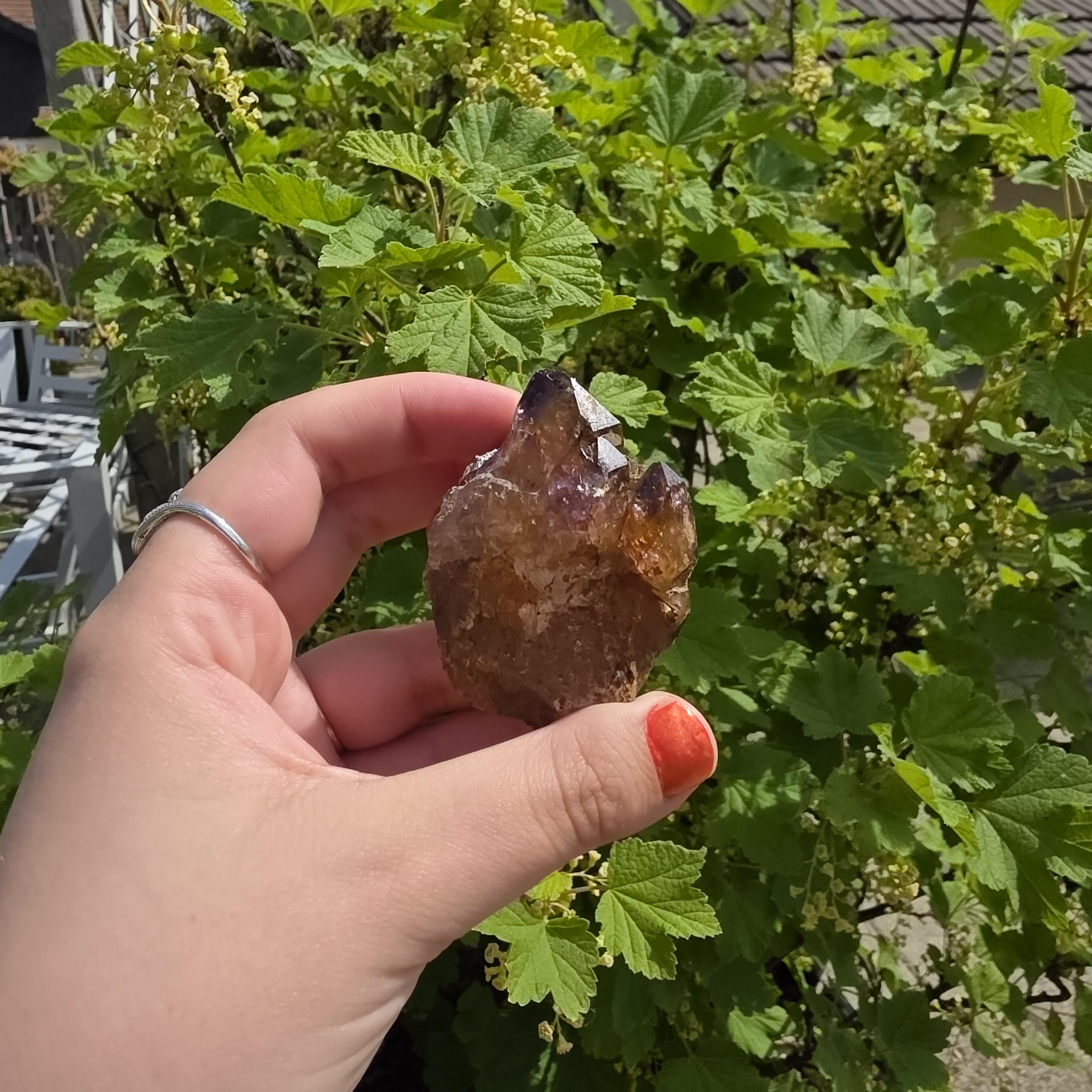 Natural Bolivian Ametrine Specimen | Raw Purple Gold Crystal | Collector Mineral Display Decor