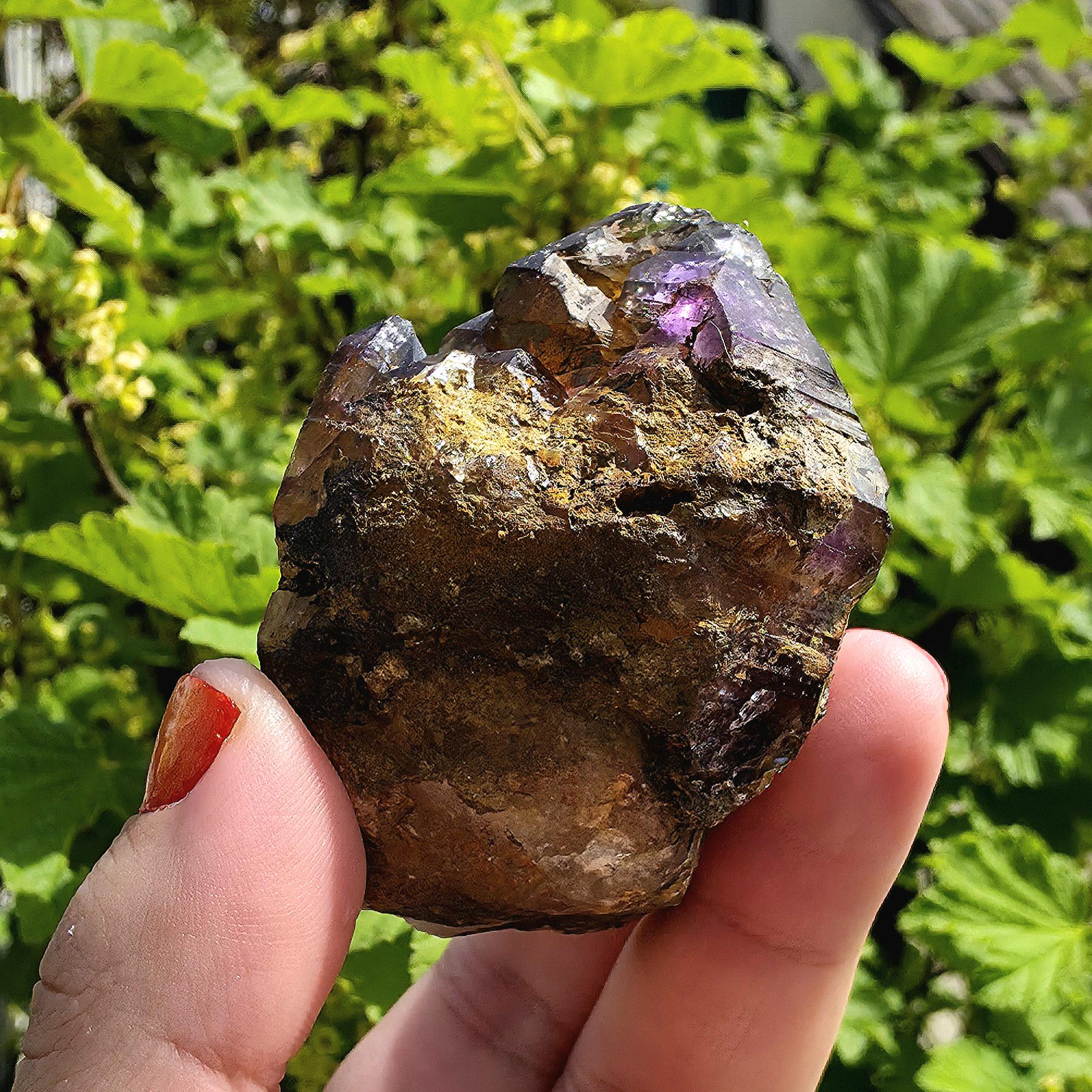 Natural Bolivian Ametrine Specimen | Raw Purple Gold Crystal | Collector Mineral Display Decor