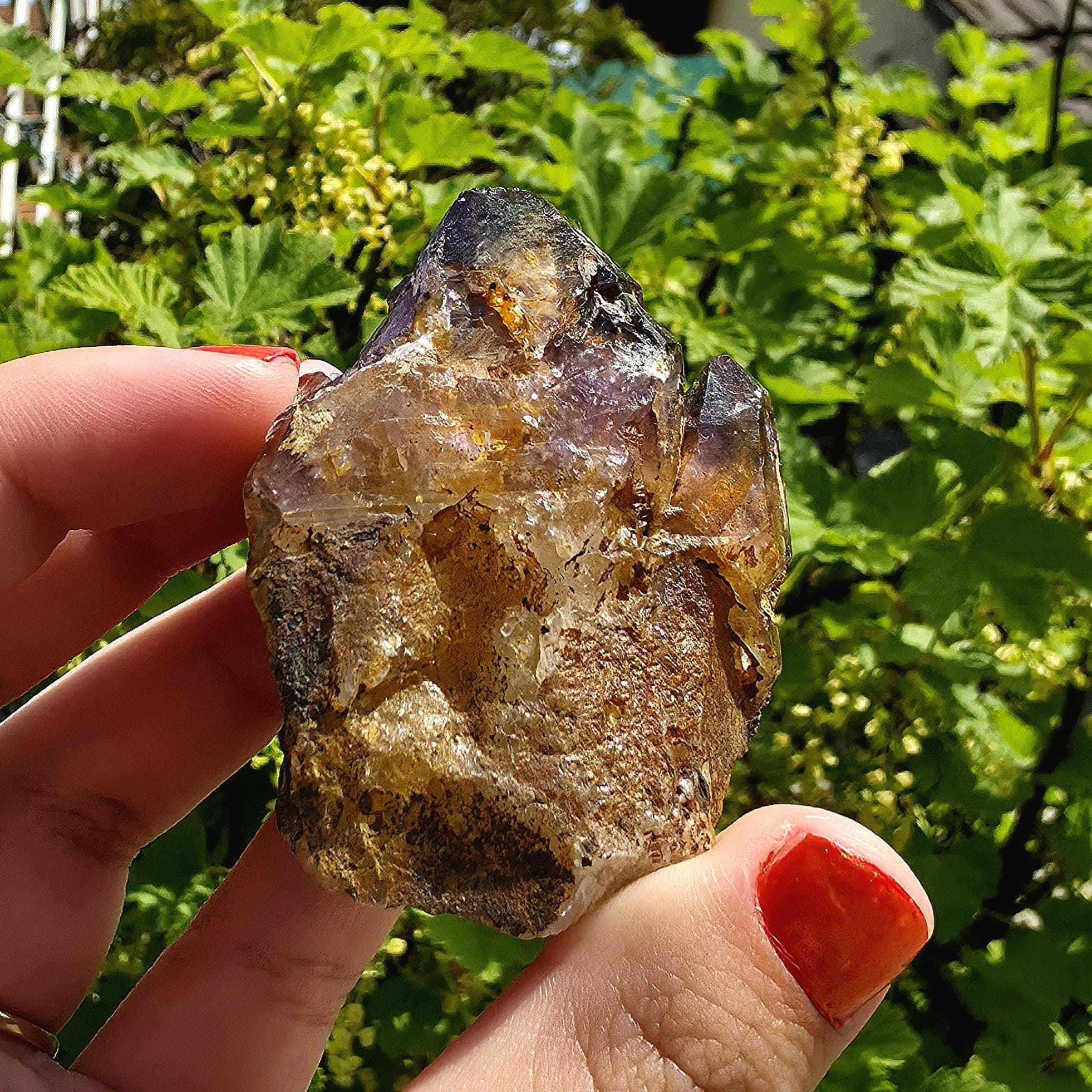 Natural Bolivian Ametrine Specimen | Raw Purple Gold Crystal | Collector Mineral Display Decor