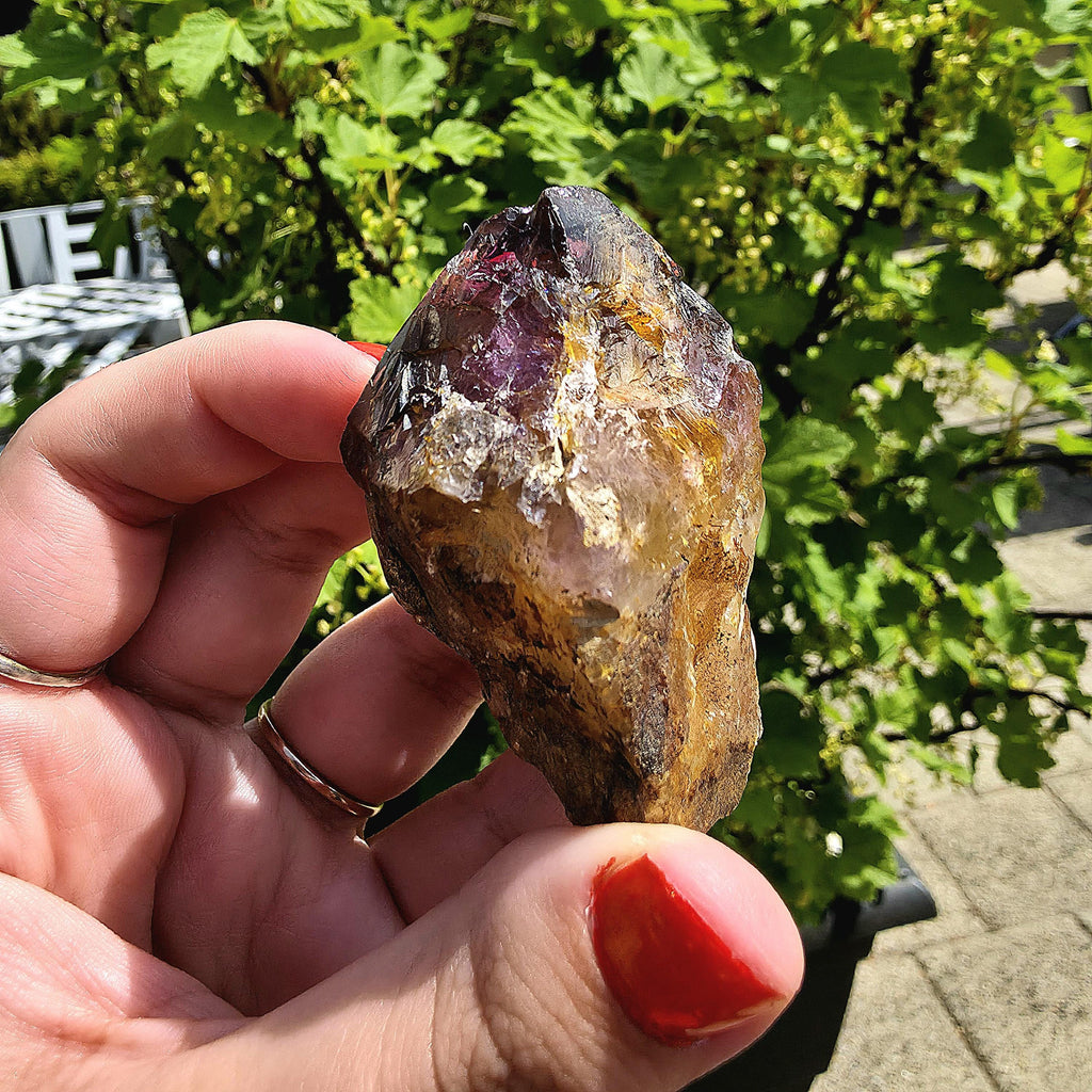 Natural Bolivian Ametrine Specimen | Raw Purple Gold Crystal | Collector Mineral Display Decor