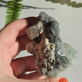 Swiss Alpine Chlorite Quartz Cluster | Green Chlorite Quartz | Alpine Quartz Specimen | Swiss Alps Crystal