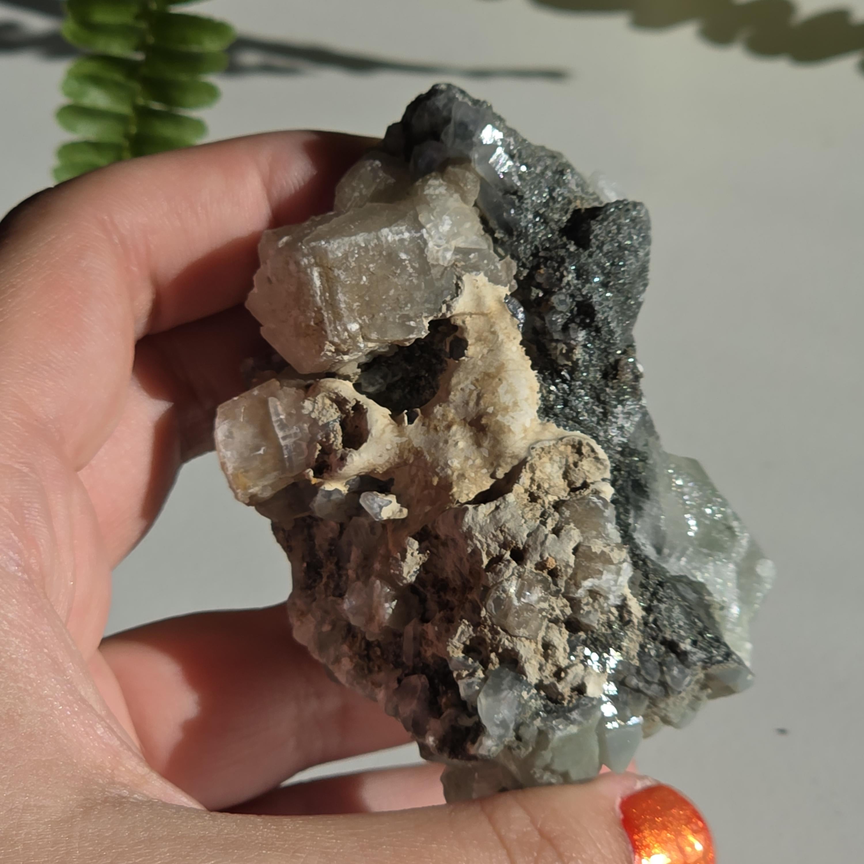 Swiss Alpine Chlorite Quartz Cluster | Green Chlorite Quartz | Alpine Quartz Specimen | Swiss Alps Crystal