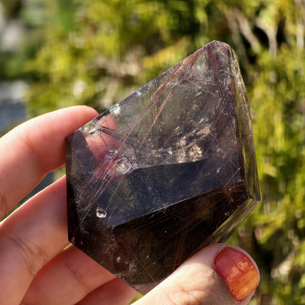 Copper Rutilated Quartz Freeform | Natural Rutile Quartz Crystal | Collector Mineral Display Decor